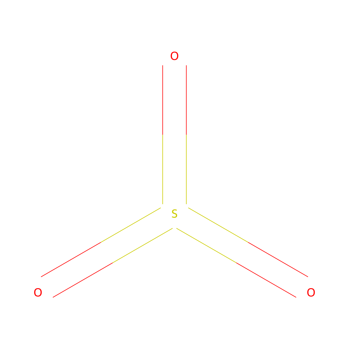 Sulfur trioxide molecular structure, CAS 7446-11-9