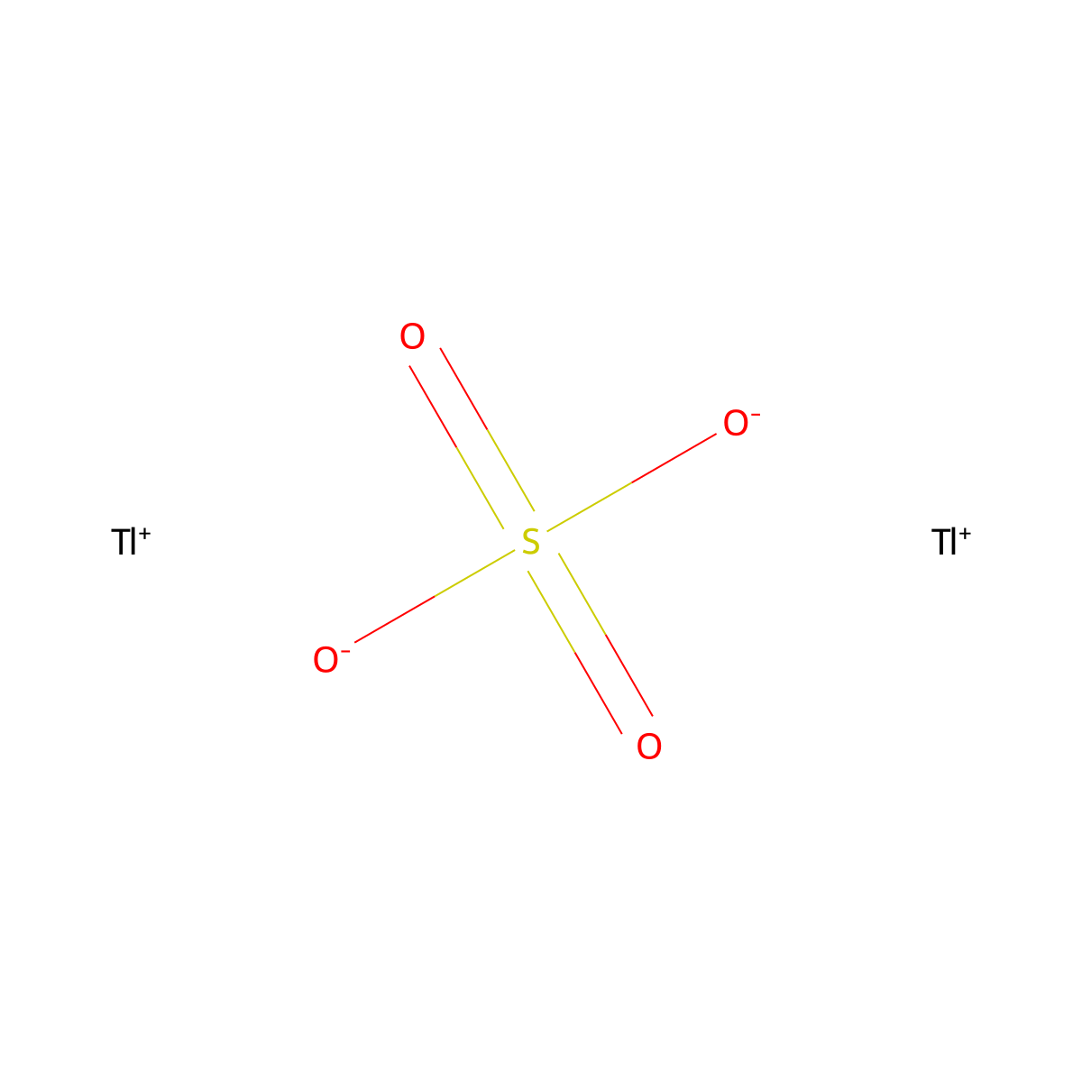 Thallous sulfate molecular structure, CAS 7446-18-6