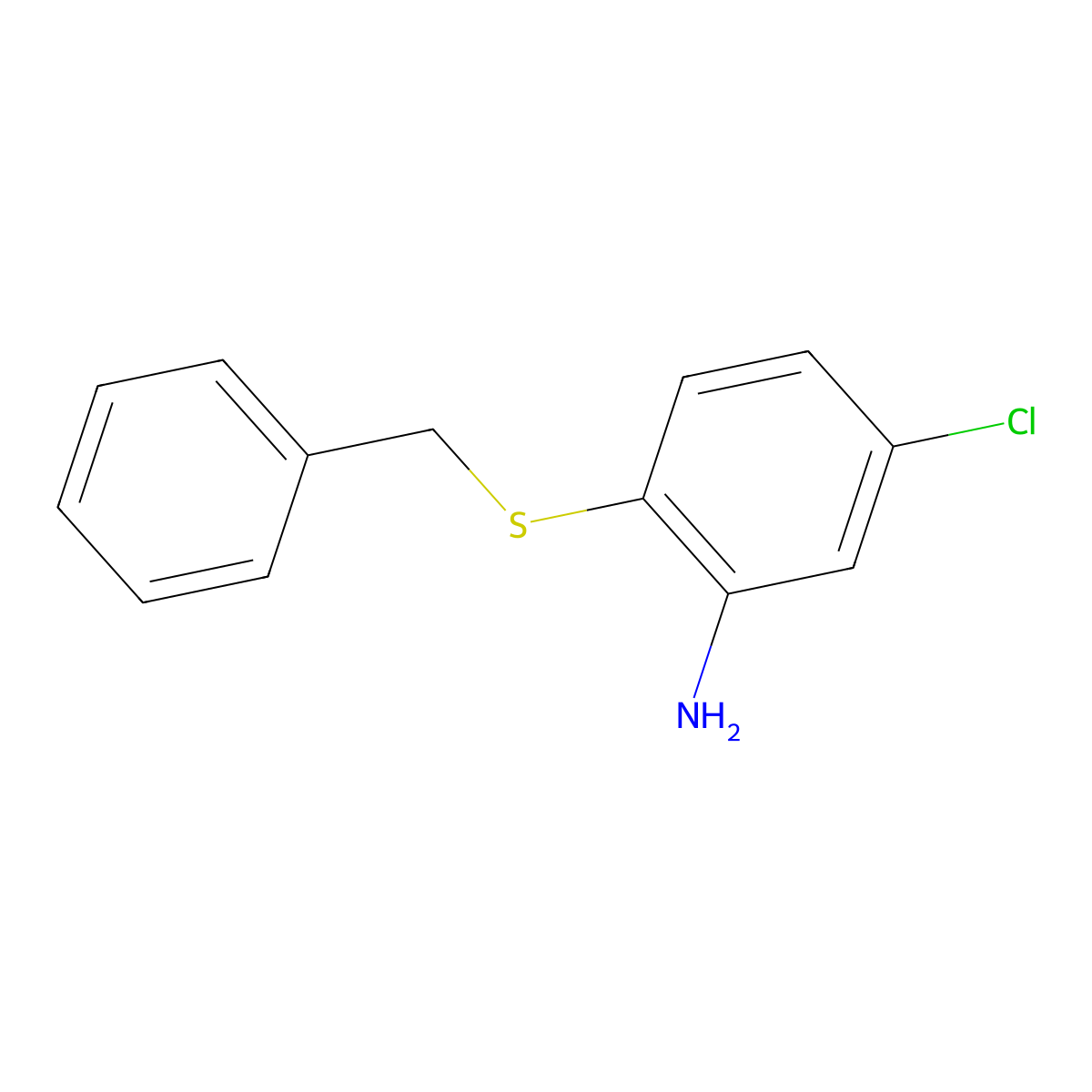 2-(Benzylthio)-5-chloroaniline molecular structure, CAS 74462-18-3