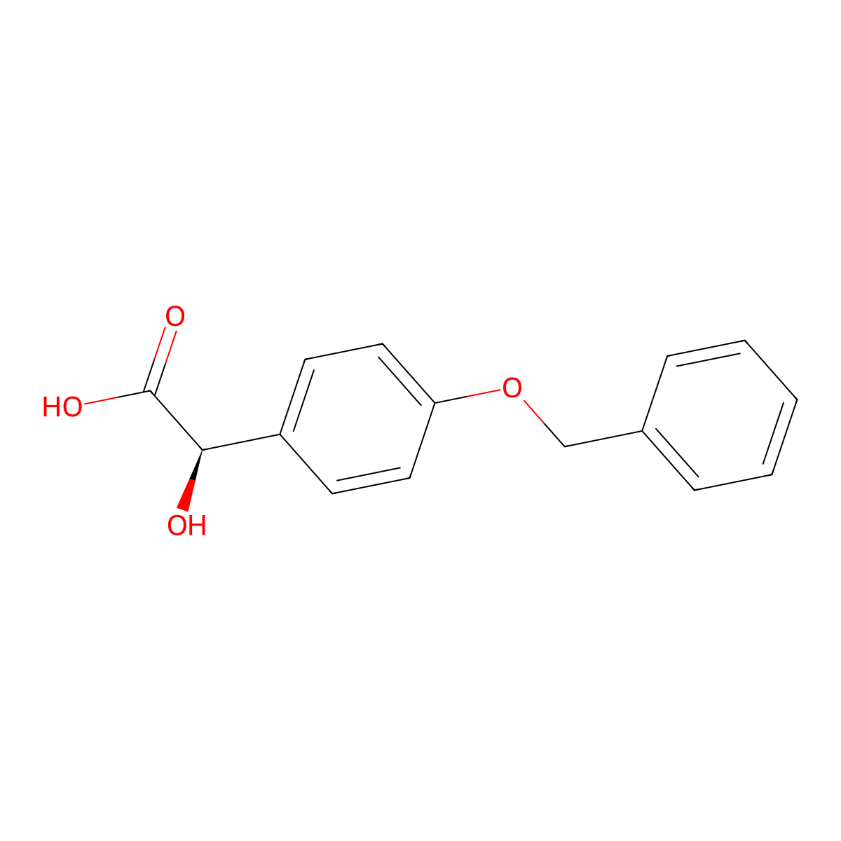 (R)-2-(4-(benzyloxy)phenyl)-2-hydroxyacetic acid molecular structure, CAS 74464-97-4