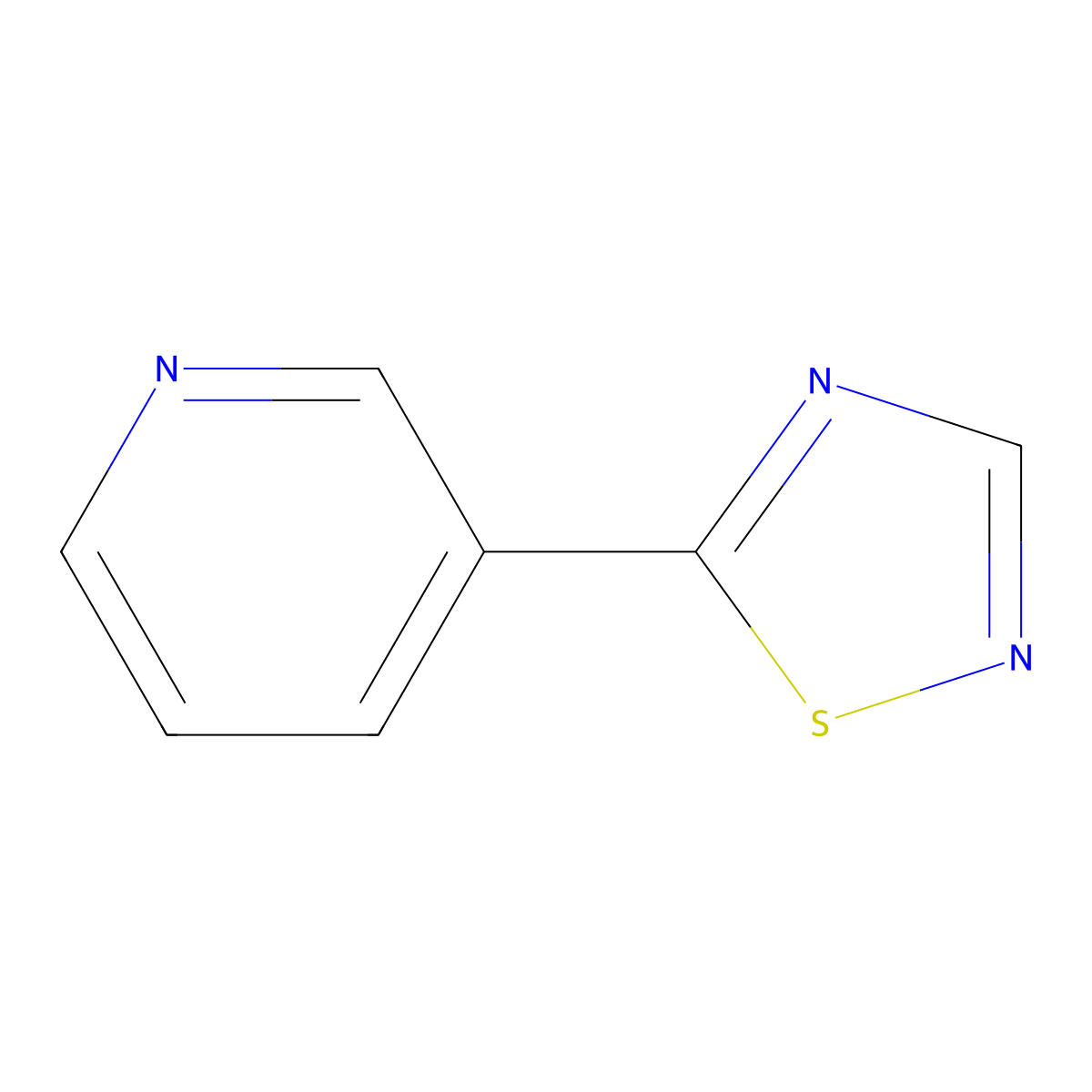 5-Pyridin-3-yl-1,2,4-thiadiazole molecular structure, CAS 74466-92-5