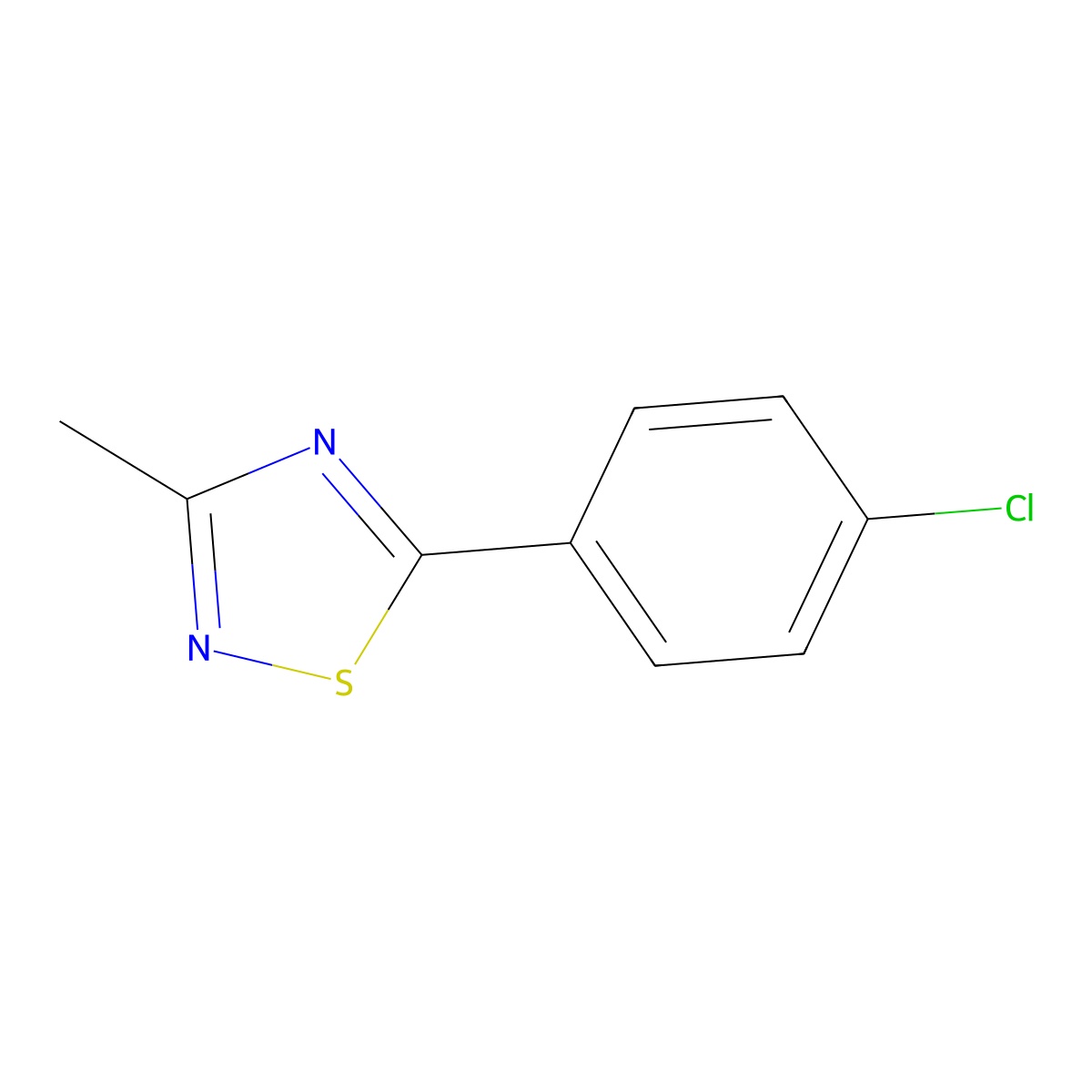 5-(4-Chlorophenyl)-3-methyl-1,2,4-thiadiazole molecular structure, CAS 74466-94-7