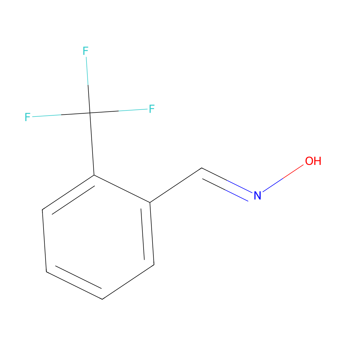 N-{[2-(trifluoromethyl)phenyl]methylidene}hydroxylamine molecular structure, CAS 74467-00-8