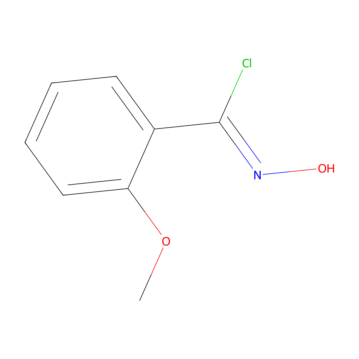 (Z)-2-Methoxybenzoyl chloride oxime molecular structure, CAS 74467-01-9
