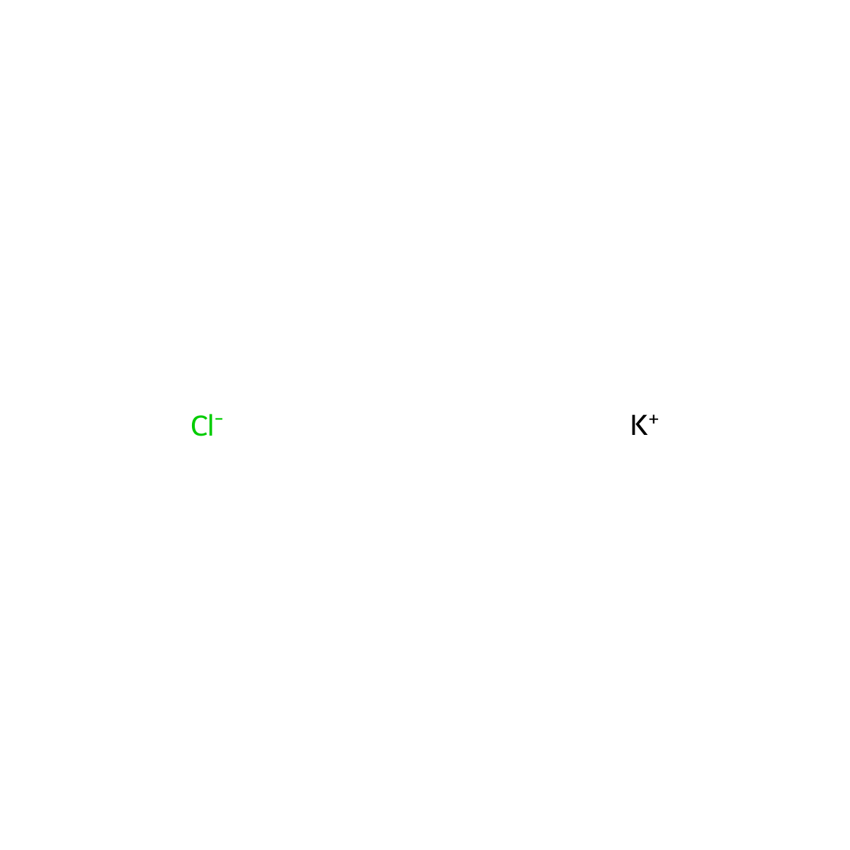 Potassium Chloride molecular structure, CAS 7447-40-7