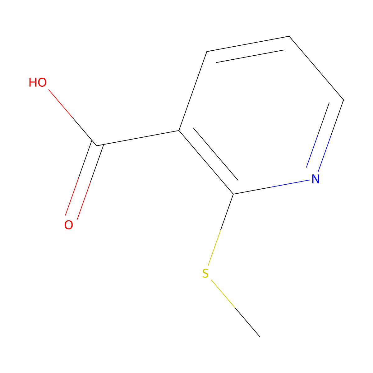 2-(Methylthio)nicotinic acid molecular structure, CAS 74470-23-8