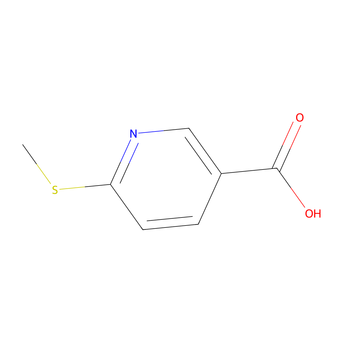 6-(Methylthio)nicotinic acid molecular structure, CAS 74470-25-0