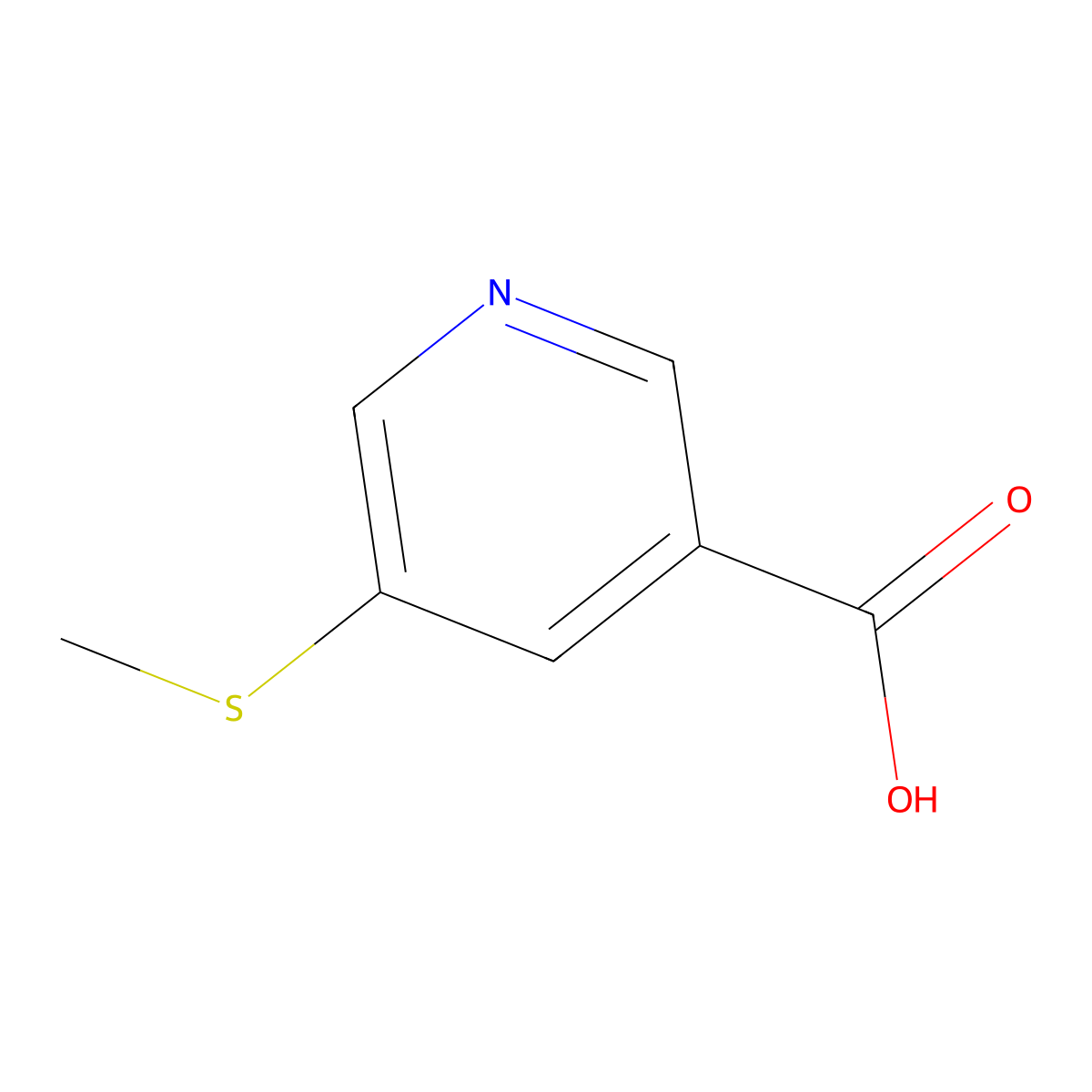 5-(Methylthio)nicotinic acid molecular structure, CAS 74470-28-3