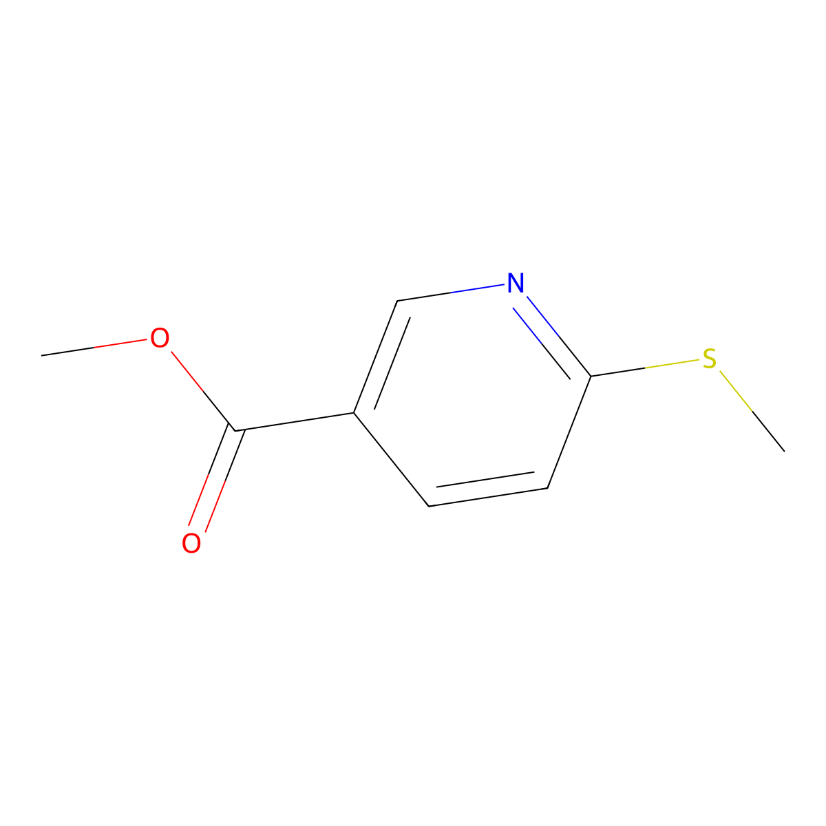 Methyl 6-(methylthio)nicotinate molecular structure, CAS 74470-40-9