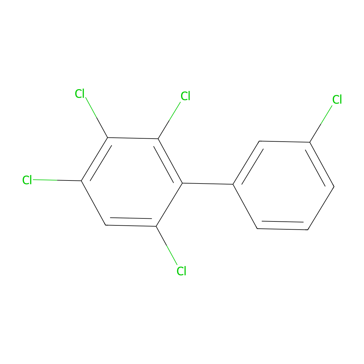 2,3,3',4,6-Pentachlorobiphenyl molecular structure, CAS 74472-35-8