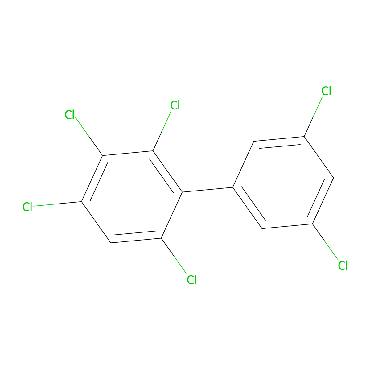 2,3,3',4,5',6-Hexachlorobiphenyl molecular structure, CAS 74472-43-8