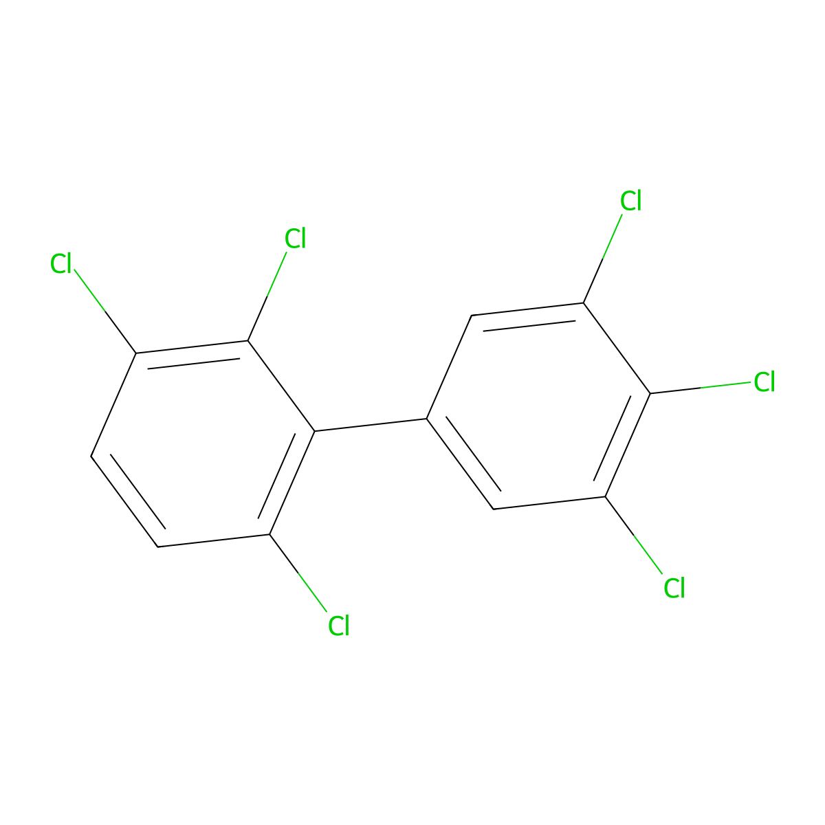 2,3,3',4',5',6-Hexachlorobiphenyl molecular structure, CAS 74472-45-0