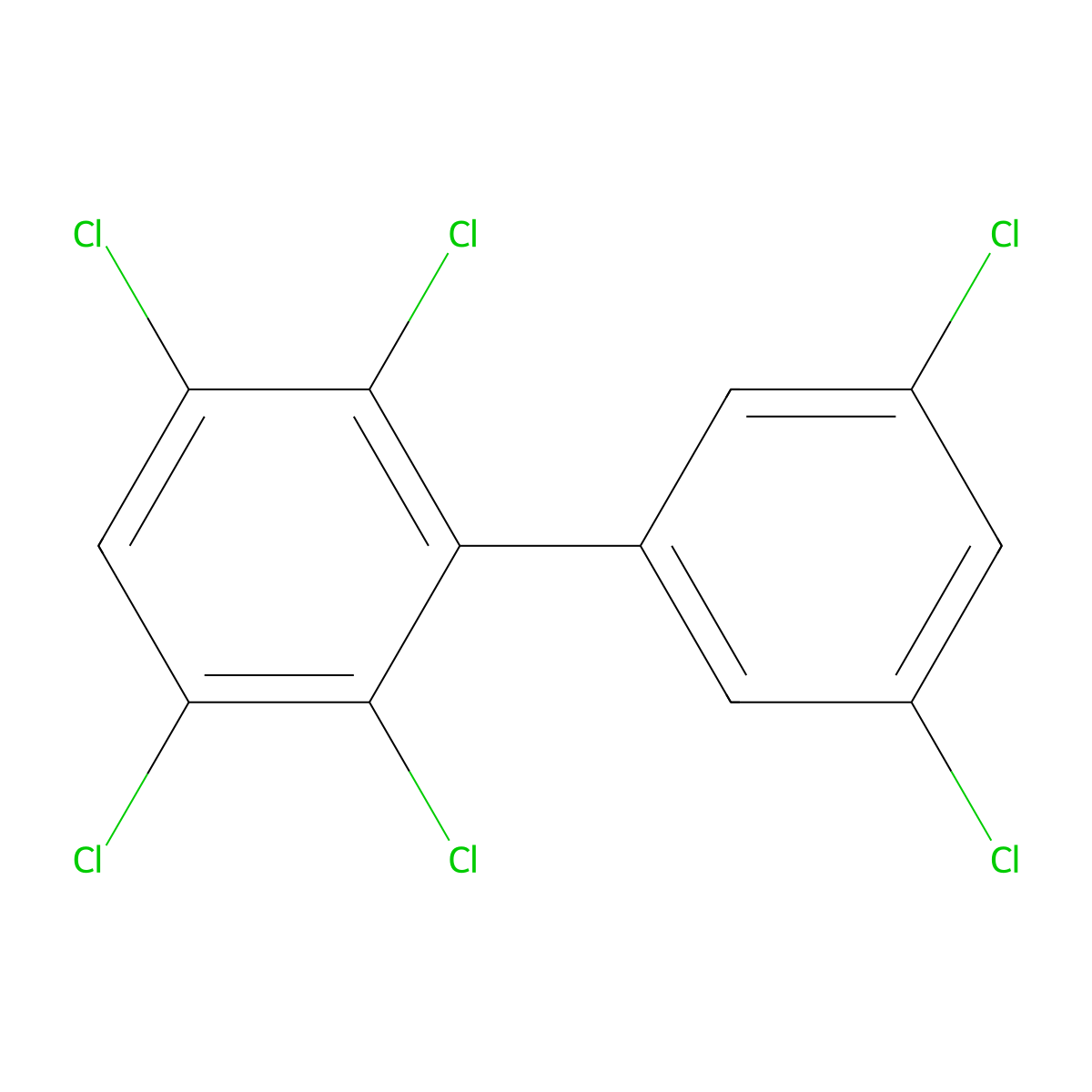 2,3,3',5,5',6-Hexachlorobiphenyl molecular structure, CAS 74472-46-1
