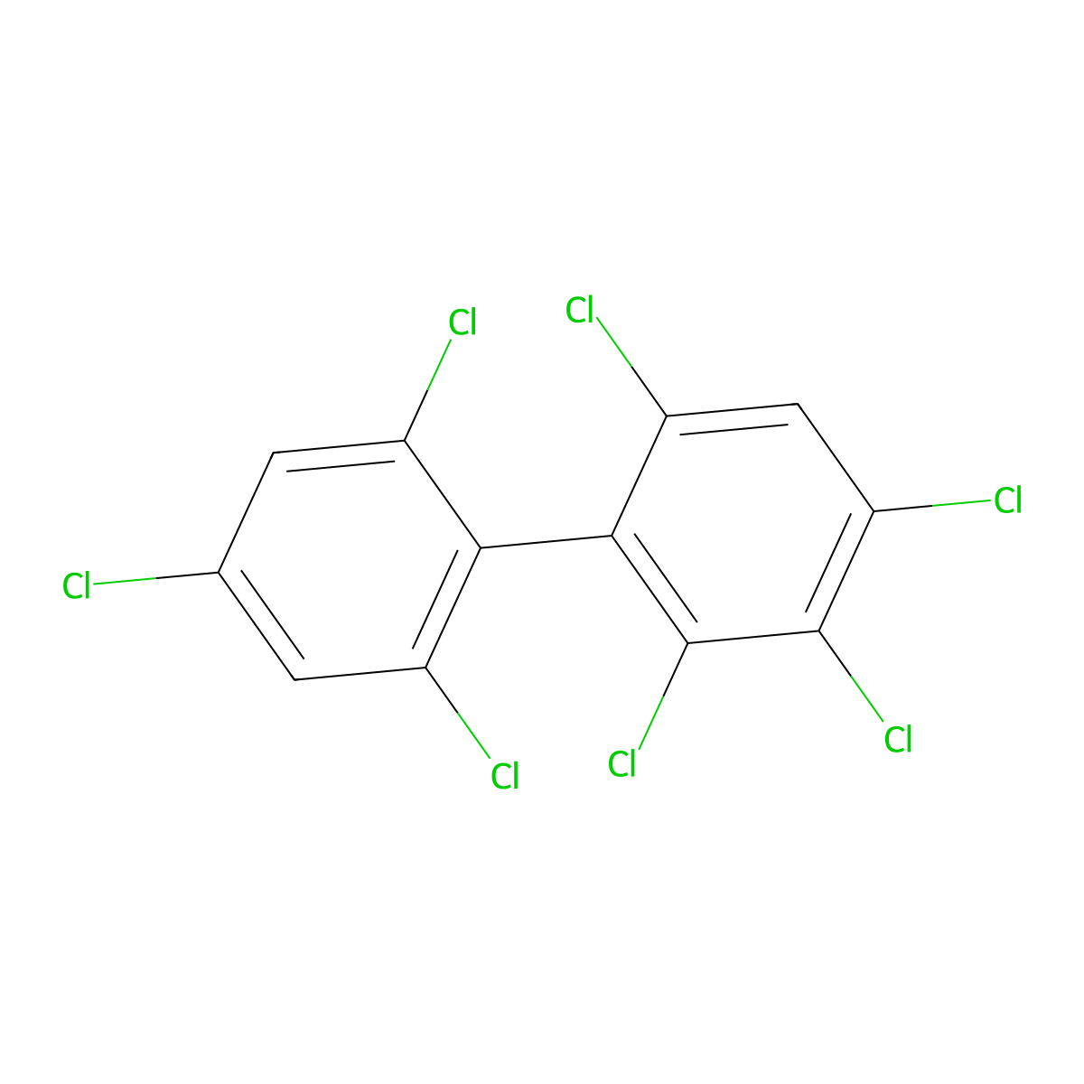 2,2',3,4,4',6,6'-Heptachlorobiphenyl molecular structure, CAS 74472-48-3