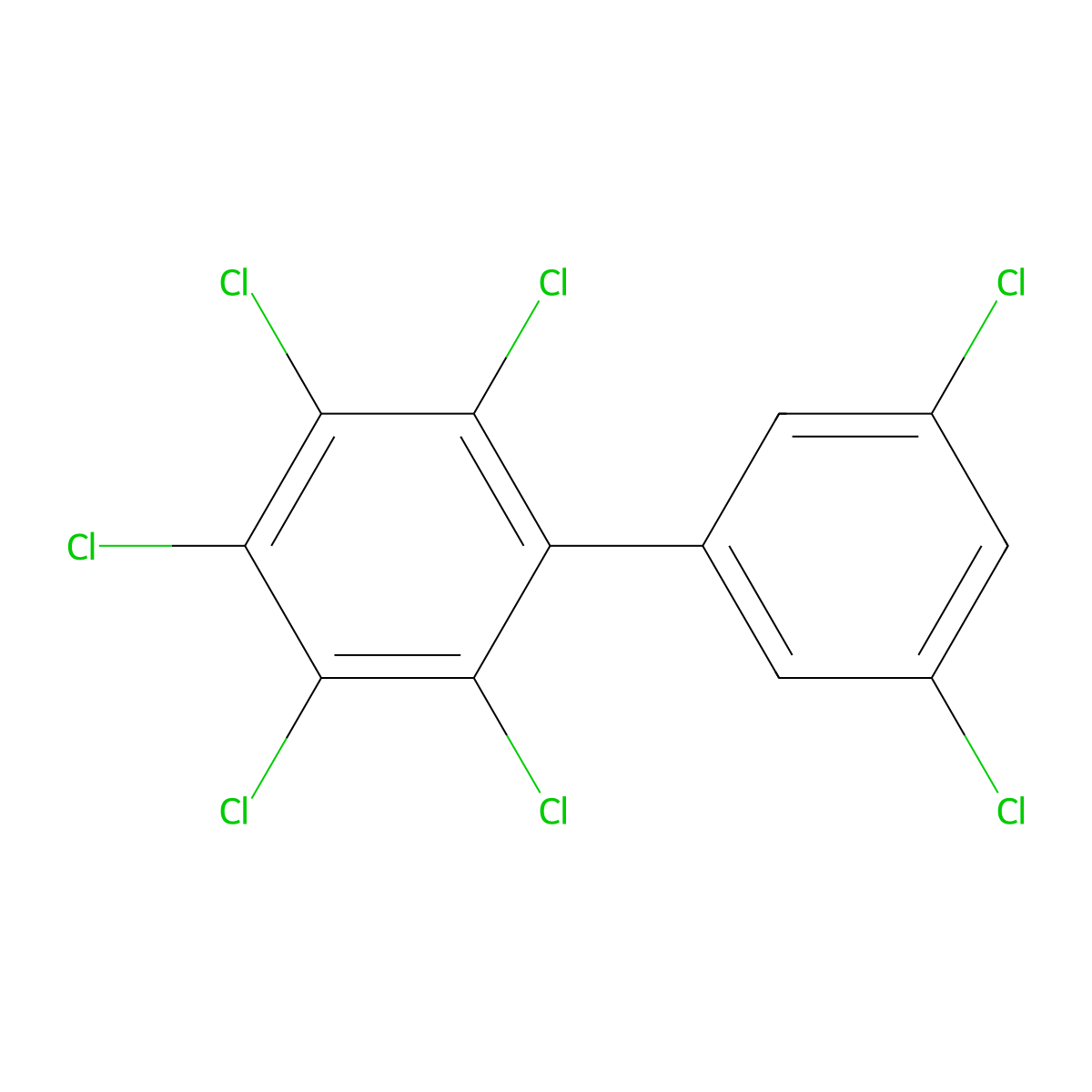 2,3,3',4,5,5',6-Heptachlorobiphenyl molecular structure, CAS 74472-51-8