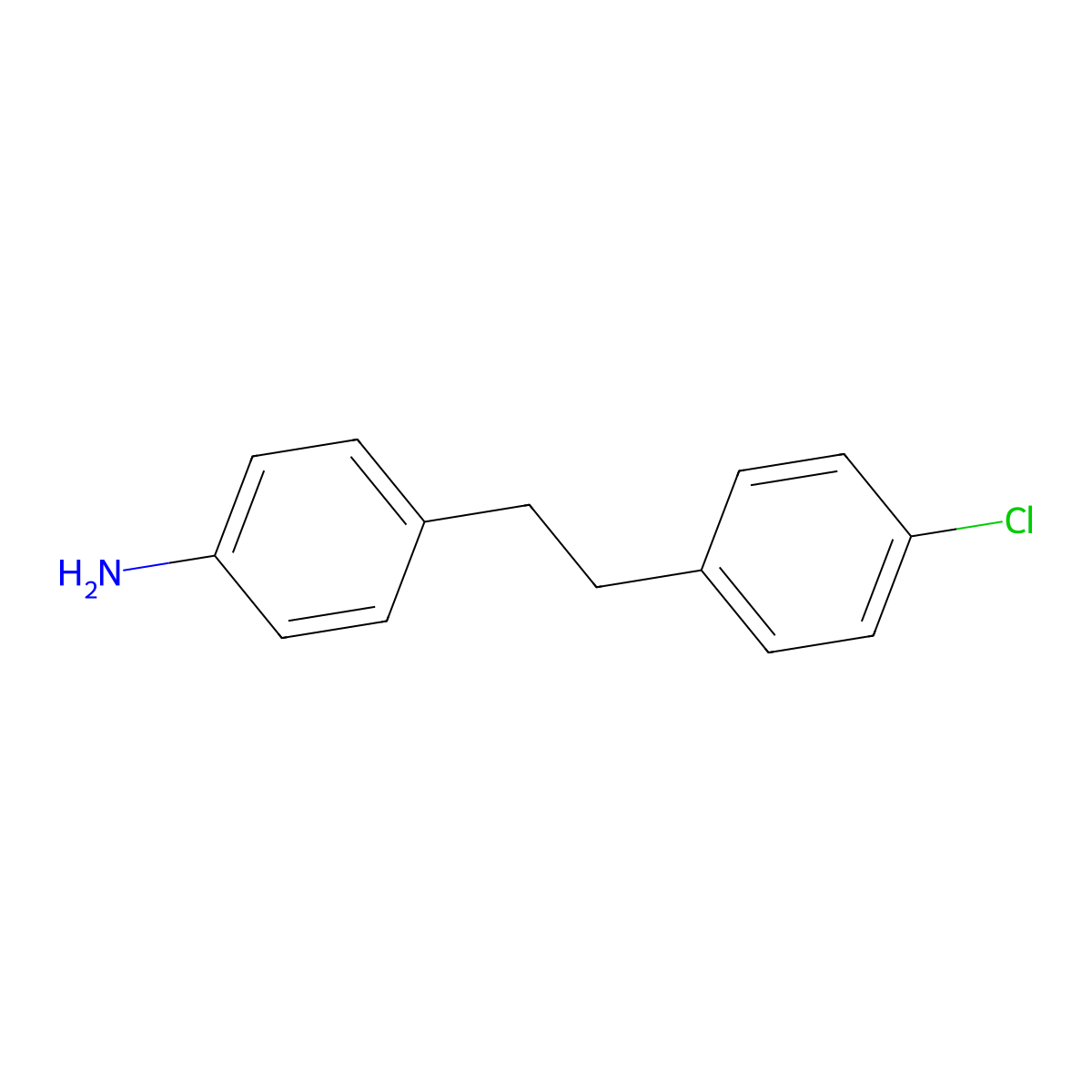 4-[2-(4-Chlorophenyl)ethyl]aniline molecular structure, CAS 74474-37-6