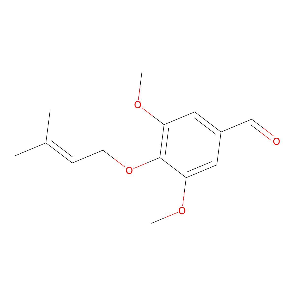 3,5-Dimethoxy-4-[(3-methylbut-2-en-1-yl)oxy]benzaldehyde molecular structure, CAS 74474-51-4
