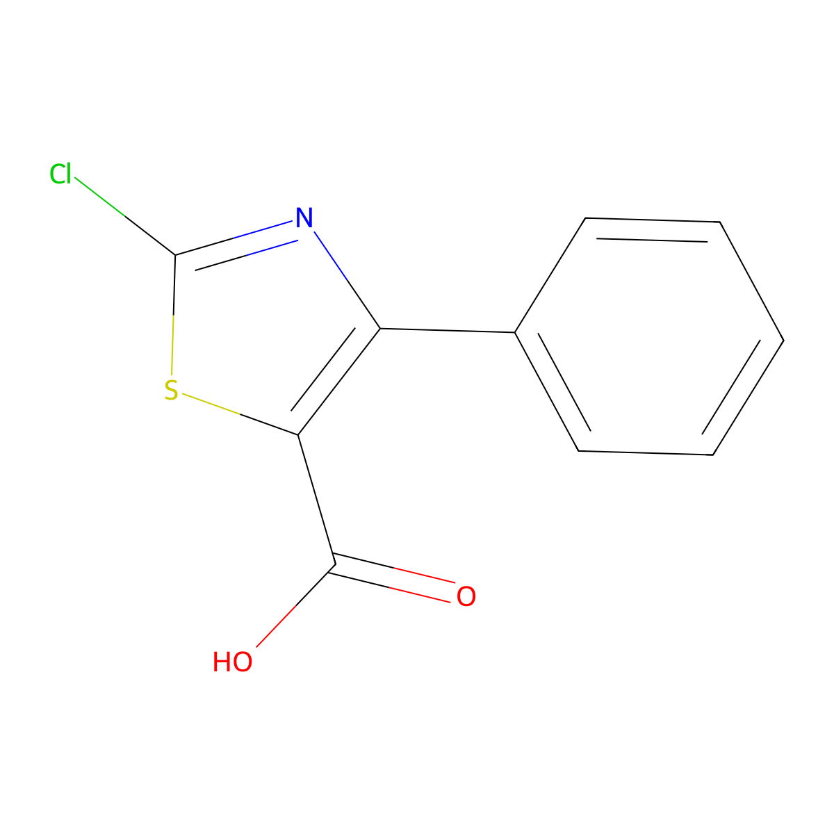 2-Chloro-4-phenylthiazole-5-carboxylic acid molecular structure, CAS 74476-66-7