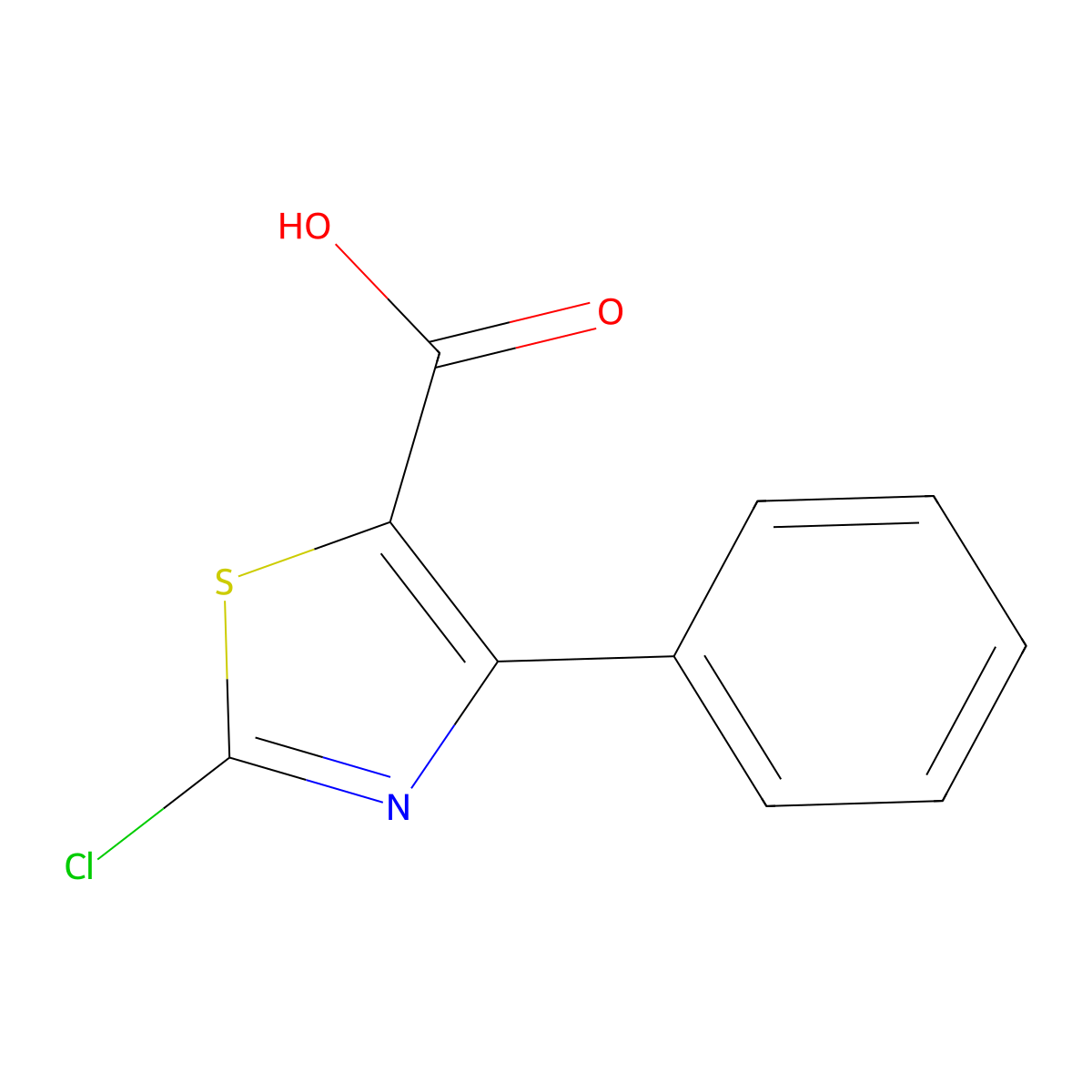 2-Chloro-4-phenylthiazole-5-carboxylic acid molecular structure, CAS 74476-66-7