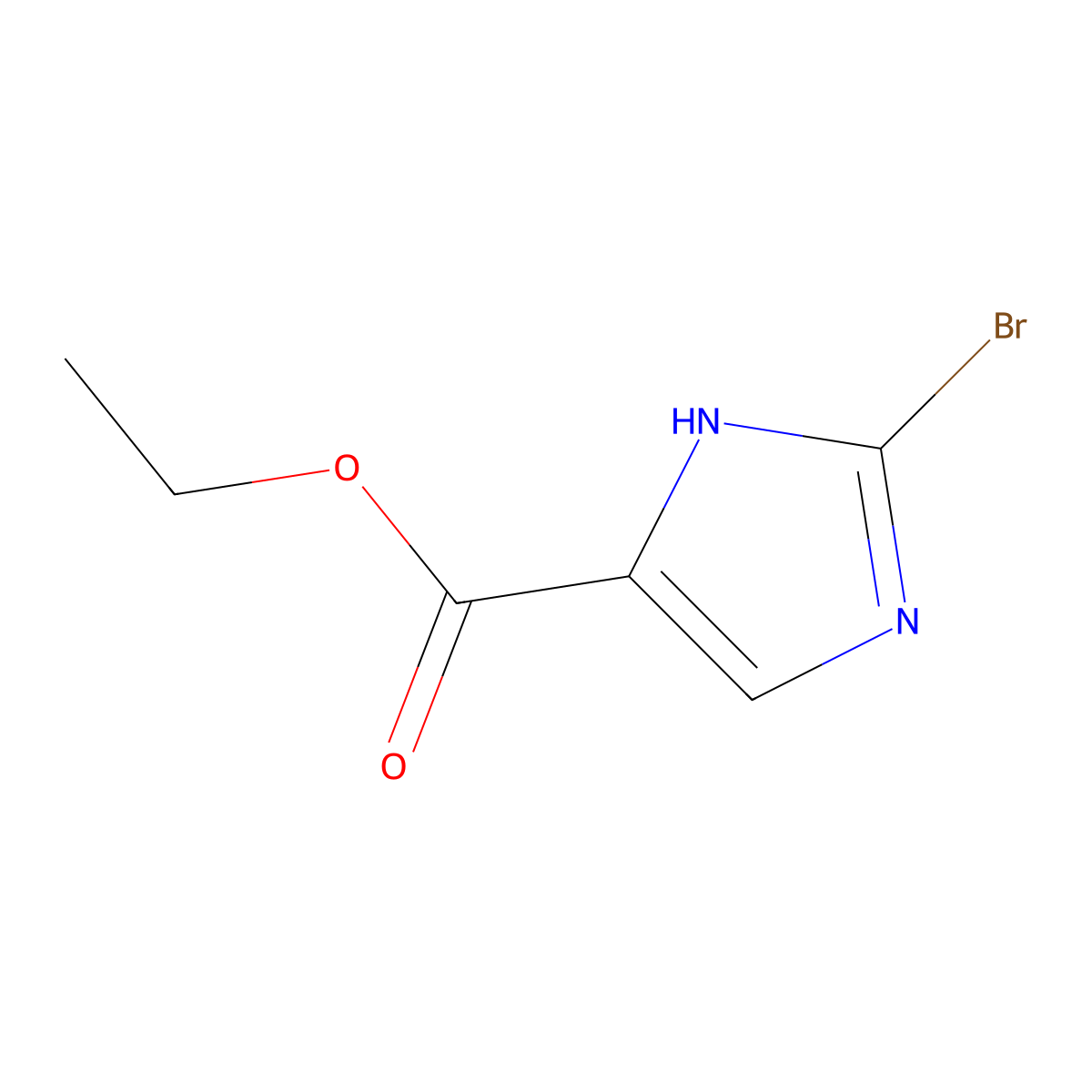 Ethyl 2-bromo-1H-imidazole-5-carboxylate molecular structure, CAS 74478-93-6
