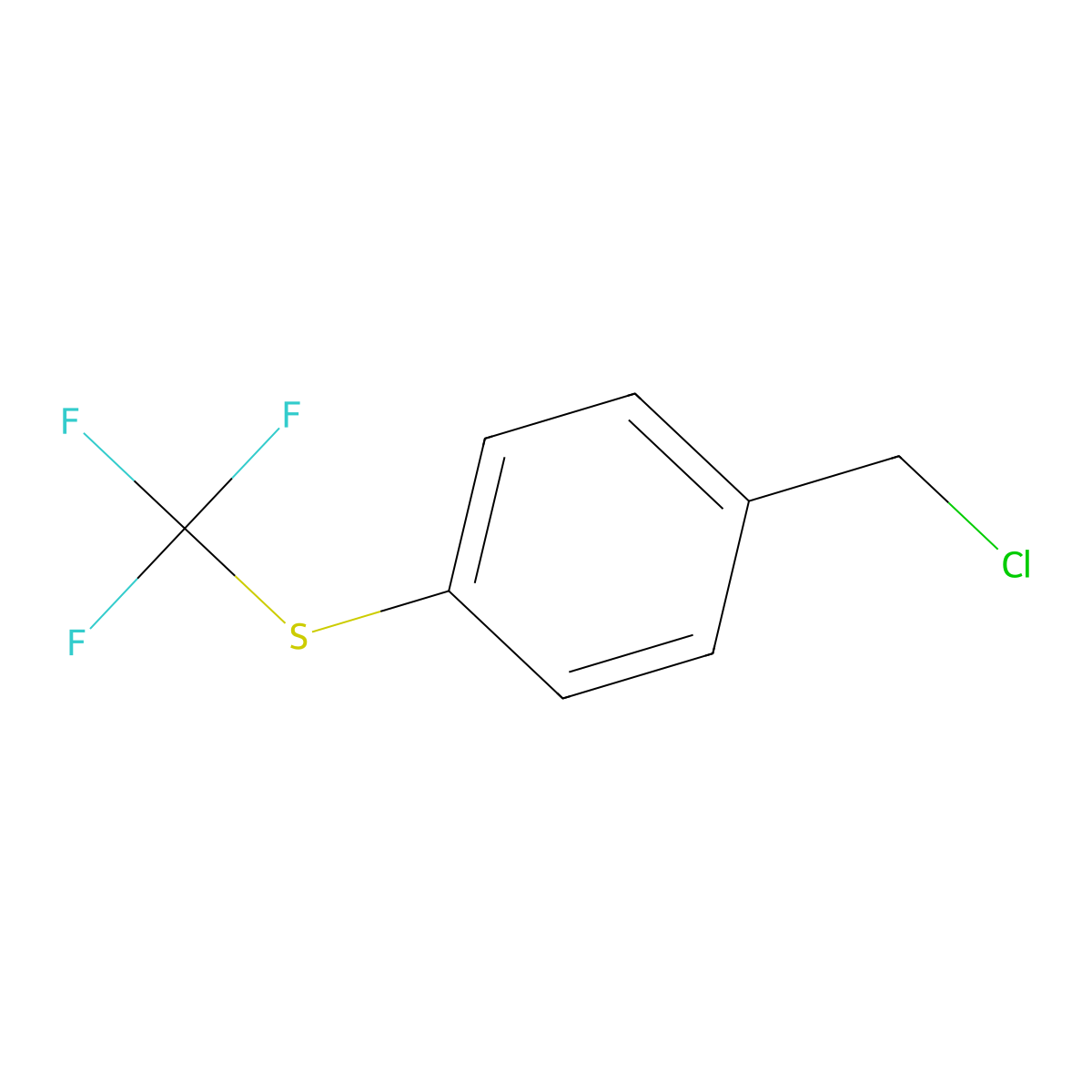 1-(Chloromethyl)-4-((trifluoromethyl)sulfanyl)benzene molecular structure, CAS 74483-45-7