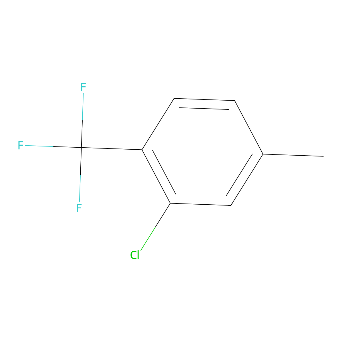 2-Chloro-4-methylbenzotrifluoride molecular structure, CAS 74483-46-8