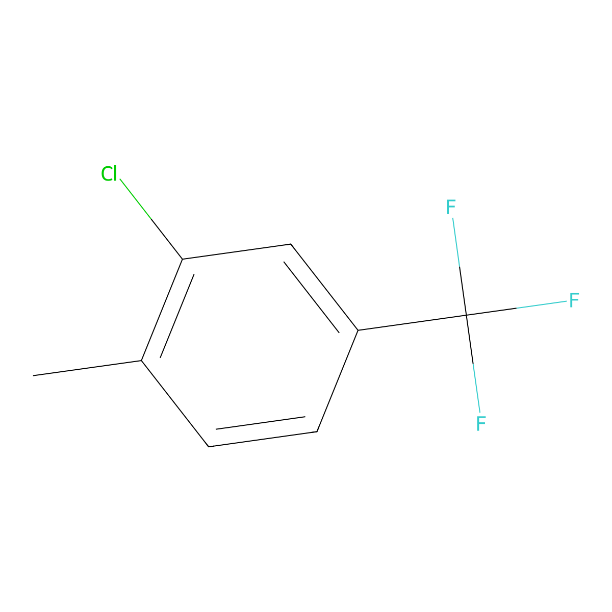 2-Chloro-1-methyl-4-(trifluoromethyl)benzene molecular structure, CAS 74483-47-9