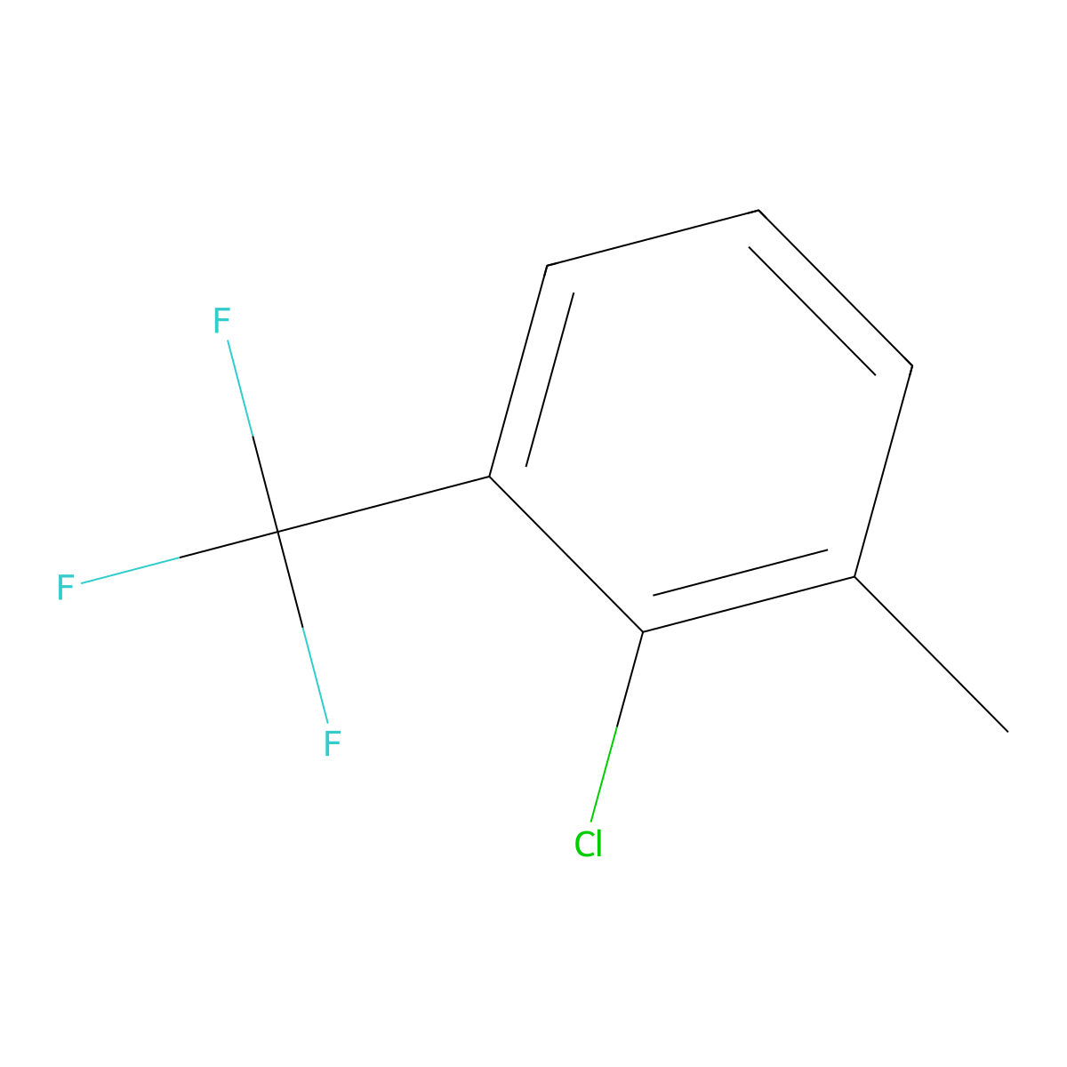 2-Chloro-3-Methylbenzotrifluoride molecular structure, CAS 74483-48-0