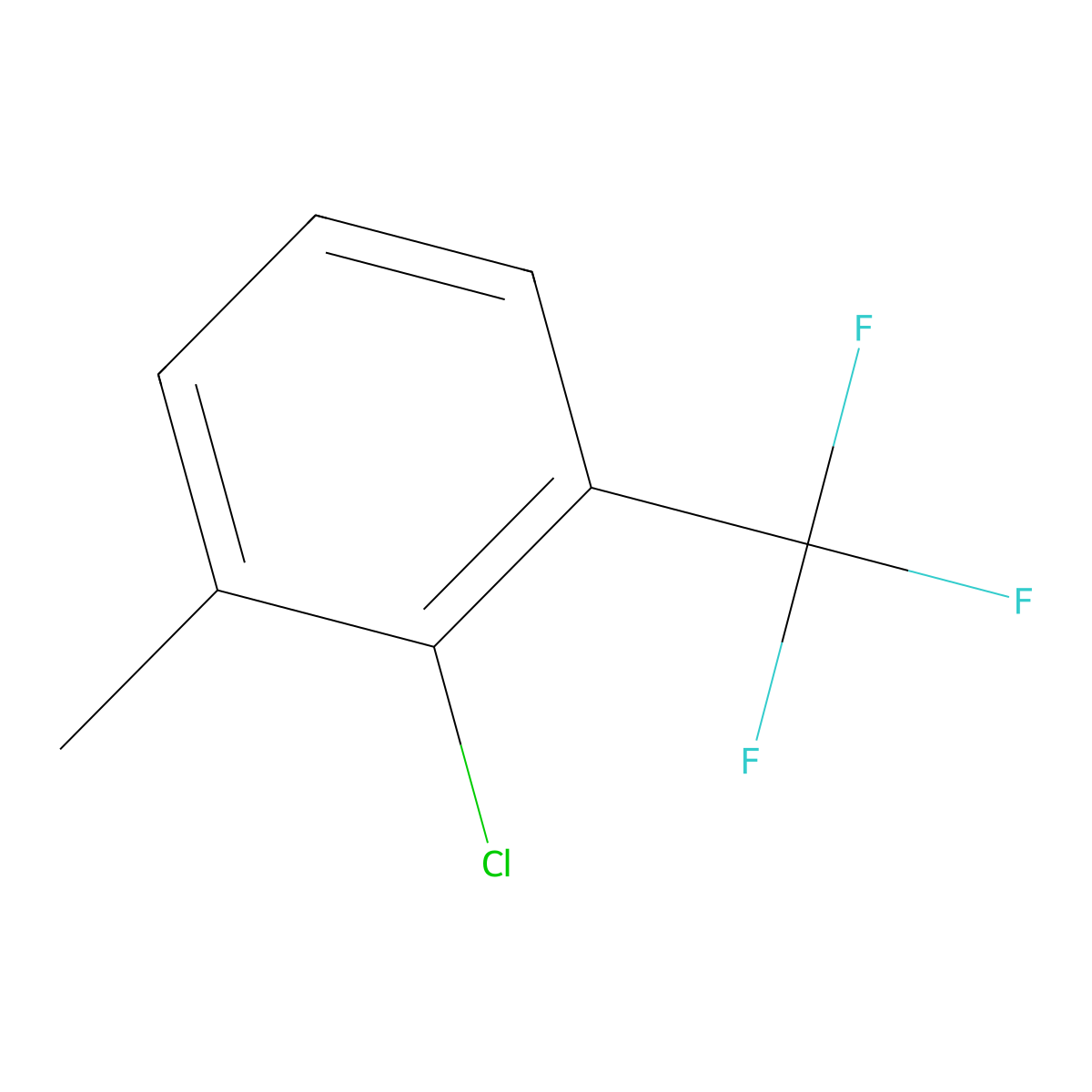 2-Chloro-3-Methylbenzotrifluoride molecular structure, CAS 74483-48-0