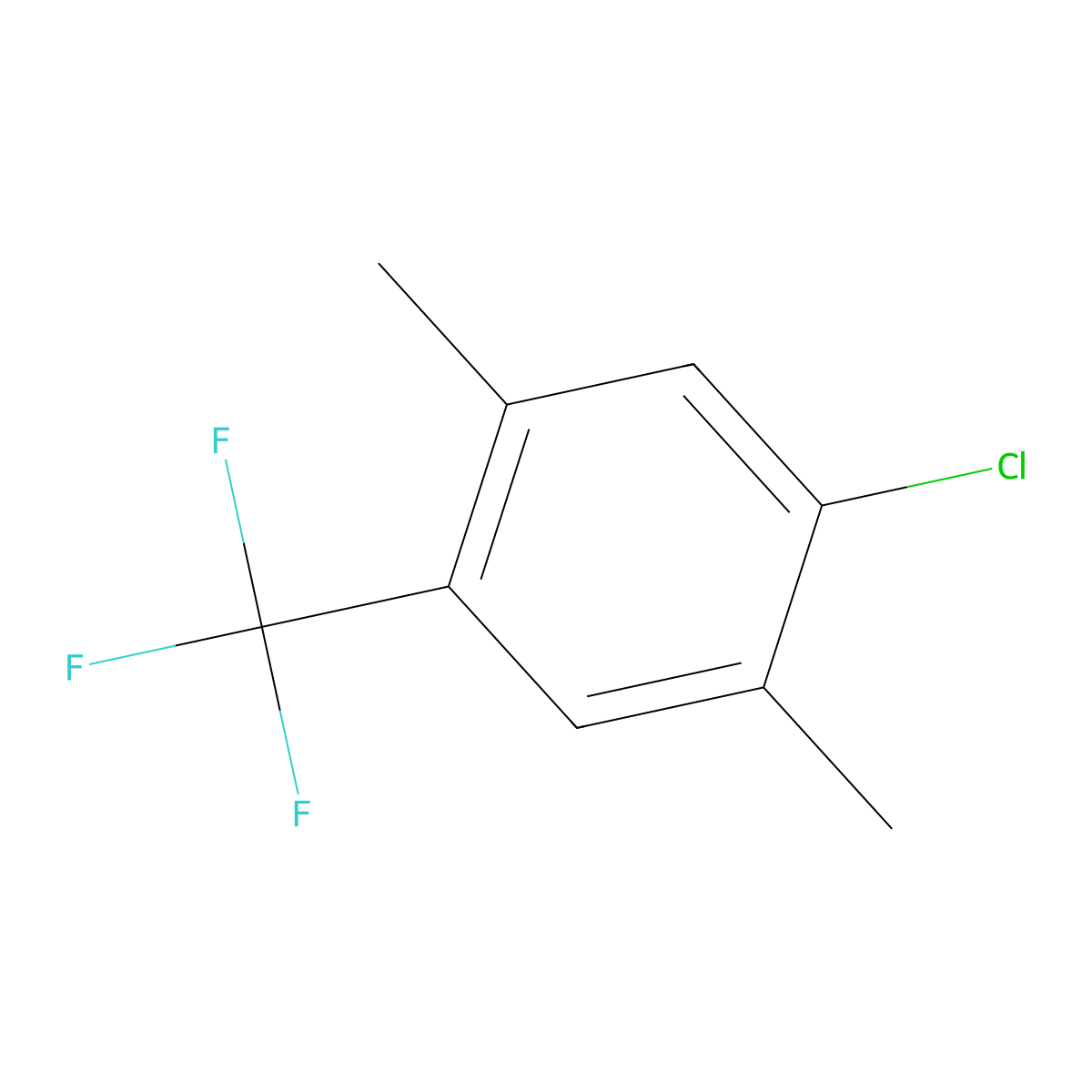 2,5-Dimethyl-4-(trifluoromethyl)chlorobenzene molecular structure, CAS 74483-49-1