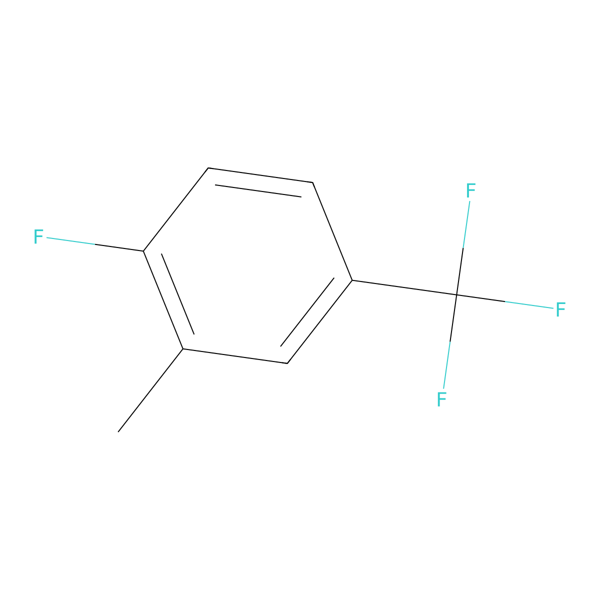 4-Fluoro-3-methylbenzotrifluoride molecular structure, CAS 74483-52-6