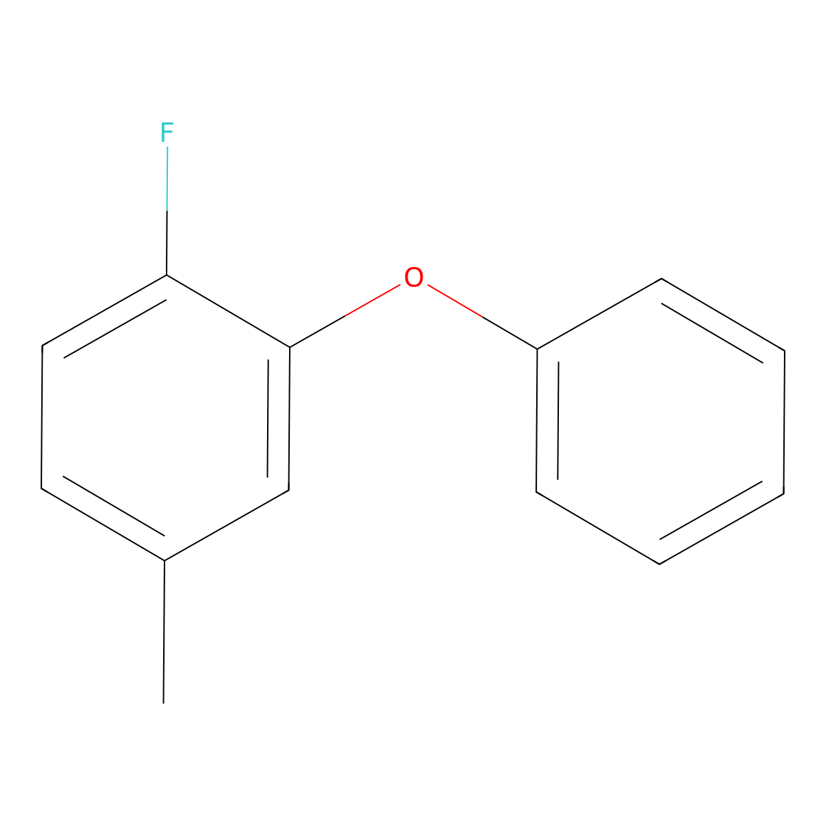 1-Fluoro-4-methyl-2-phenoxybenzene molecular structure, CAS 74483-53-7