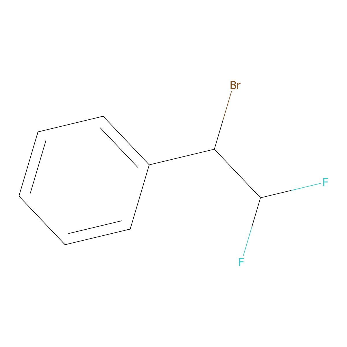 (1-Bromo-2,2-difluoroethyl)benzene molecular structure, CAS 74492-20-9