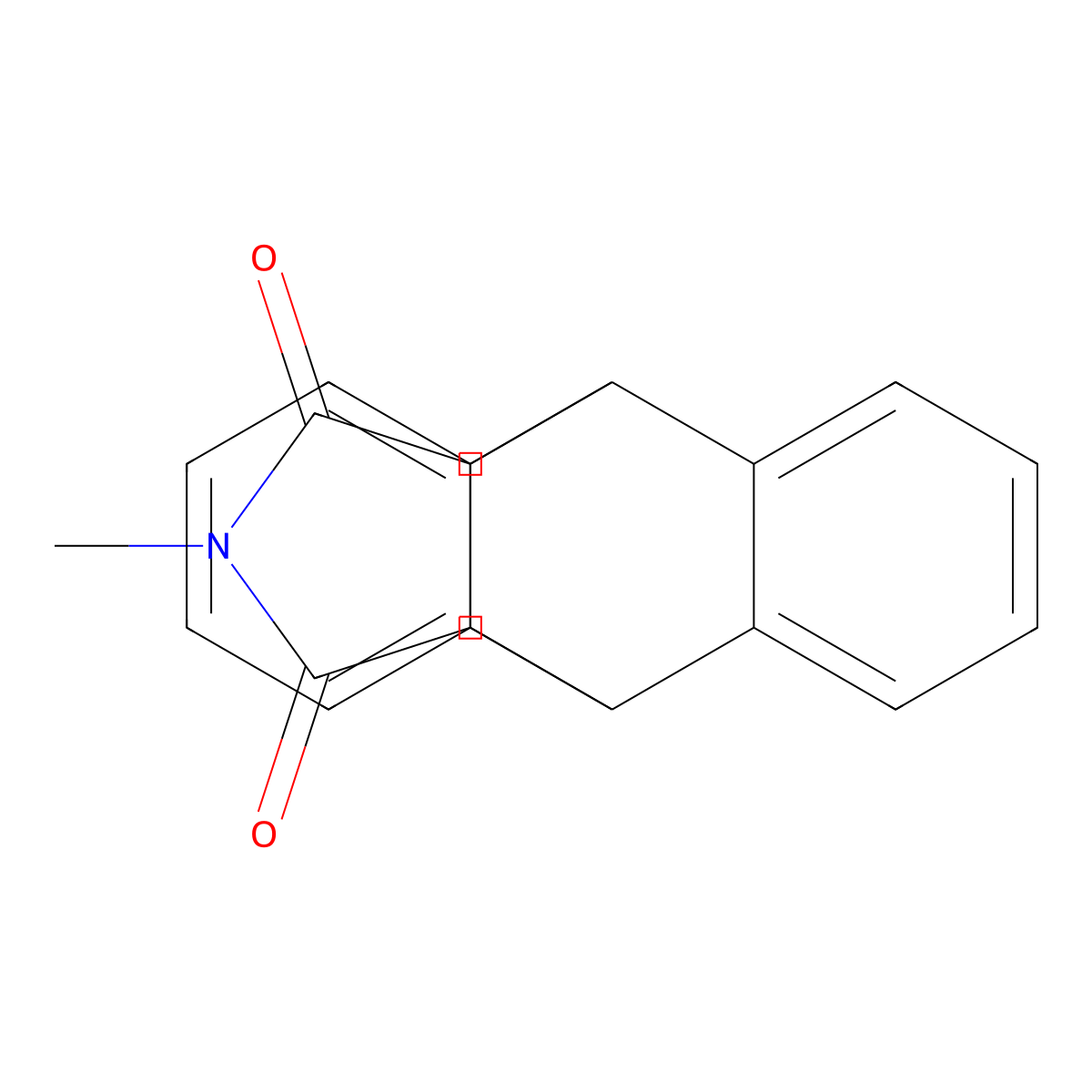 13-methyl-10,11-dihydro-9H-9,10-[3,4]epipyrroloanthracene-12,14(13H,15H)-dione molecular structure, CAS 74493-67-7