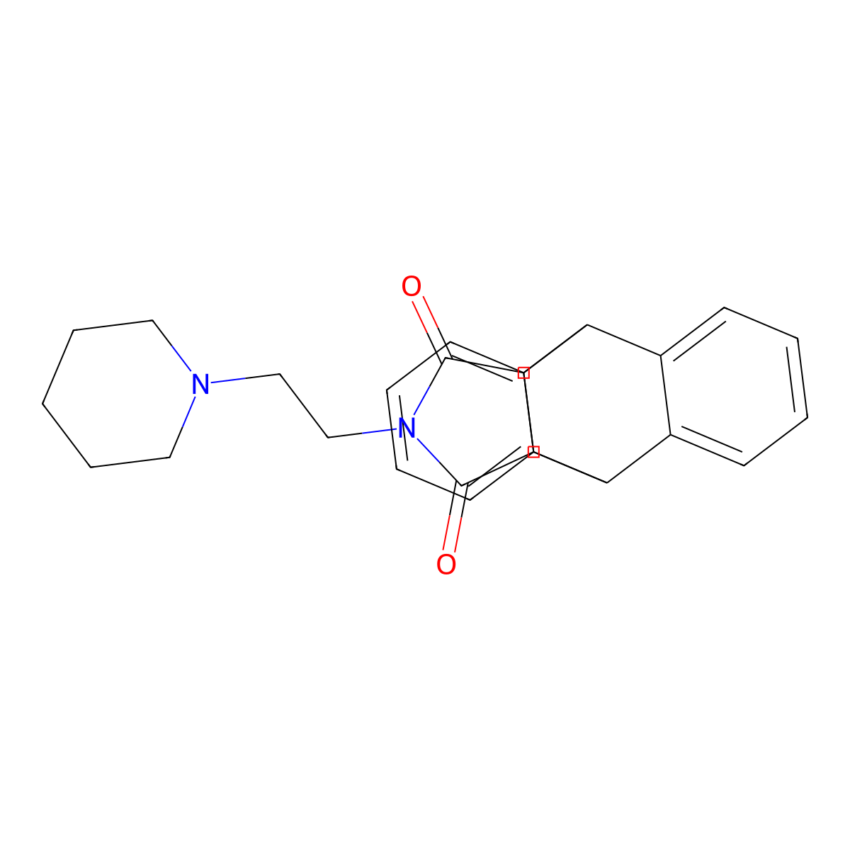13-(2-(piperidin-1-yl)ethyl)-10,11-dihydro-9H-9,10-[3,4]epipyrroloanthracene-12,14(13H,15H)-dione molecular structure, CAS 74493-70-2