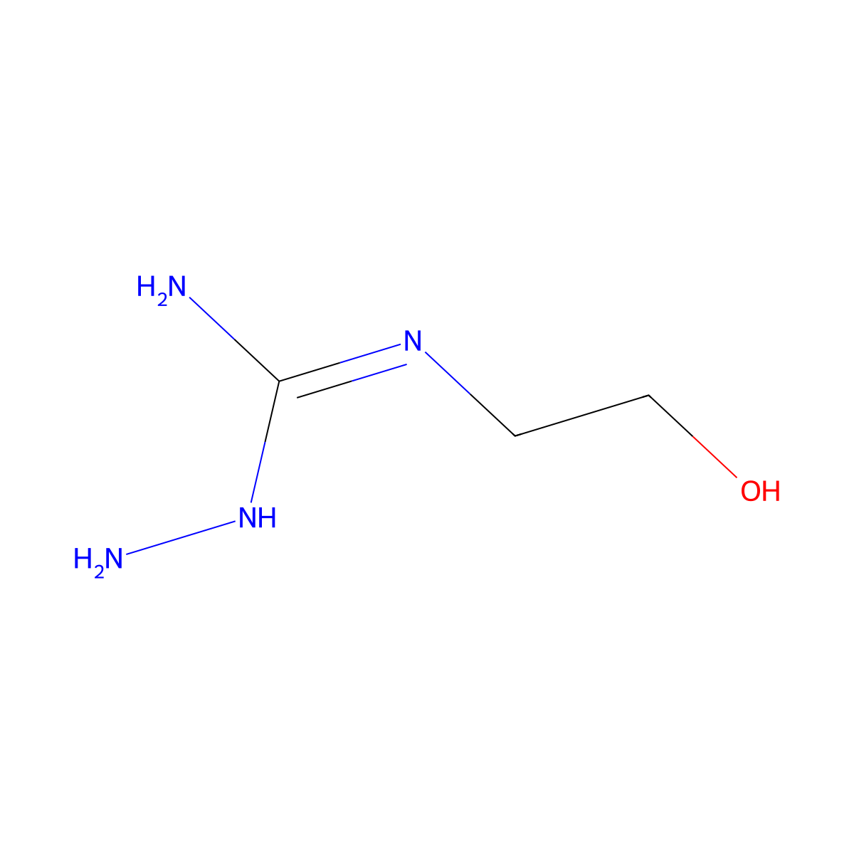 N-amino-N''-(2-hydroxyethyl)guanidine molecular structure, CAS 744950-06-9