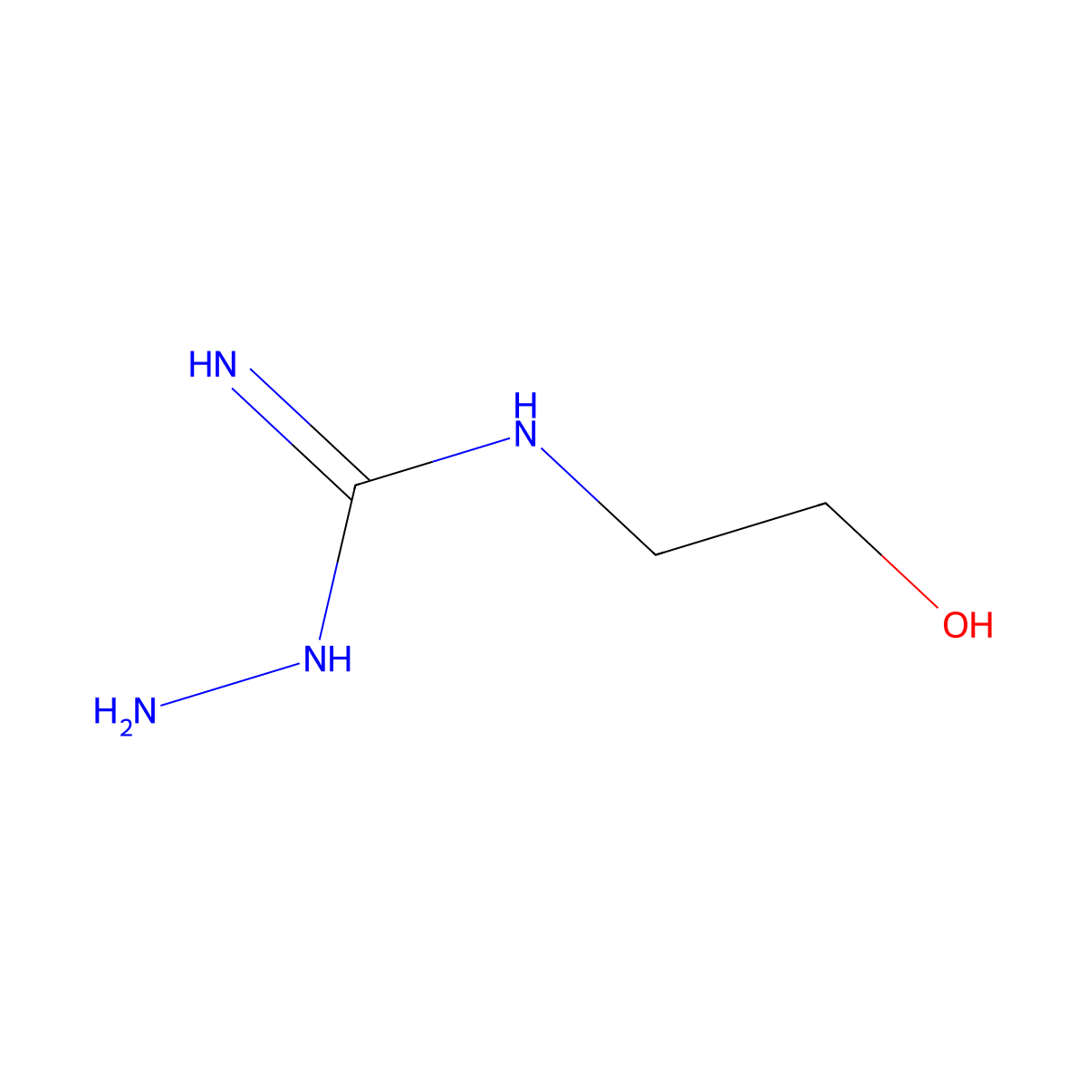 N-amino-N''-(2-hydroxyethyl)guanidine molecular structure, CAS 744950-06-9