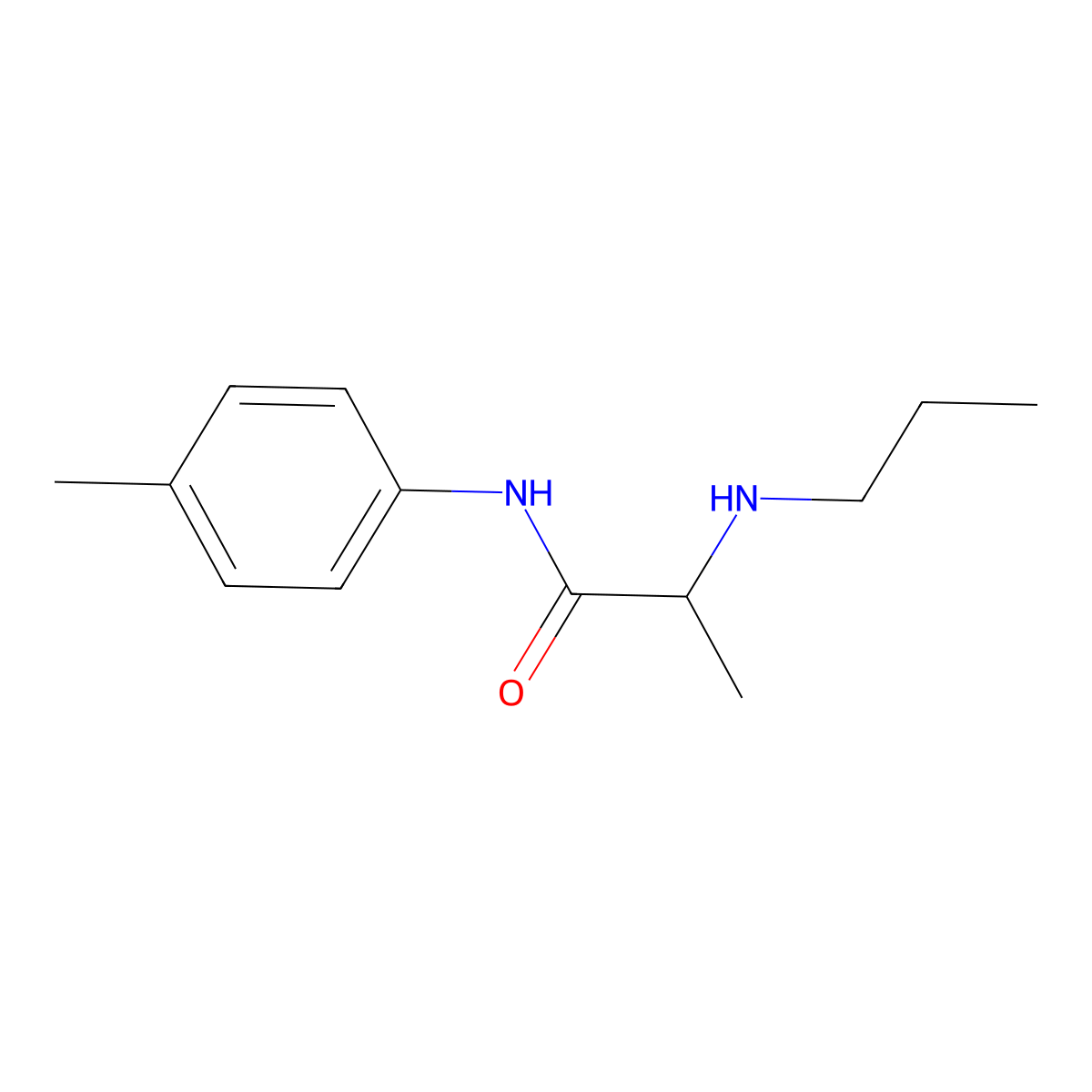 2-(Propylamino)-p-propionotoluidide molecular structure, CAS 744961-76-0