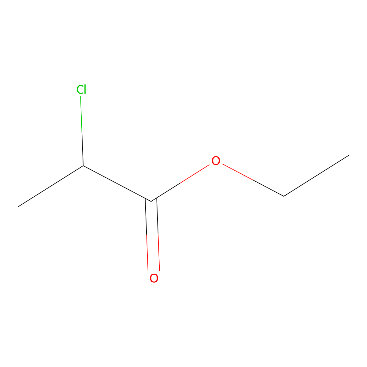 Ethyl alpha-chloropropionate, (-)- molecular structure, CAS 74497-15-7