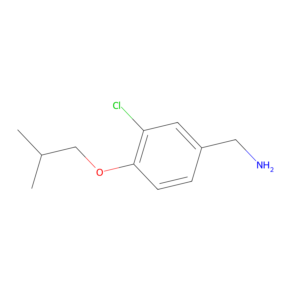 3-Chloro-4-isobutoxy-benzylamine molecular structure, CAS 744971-11-7