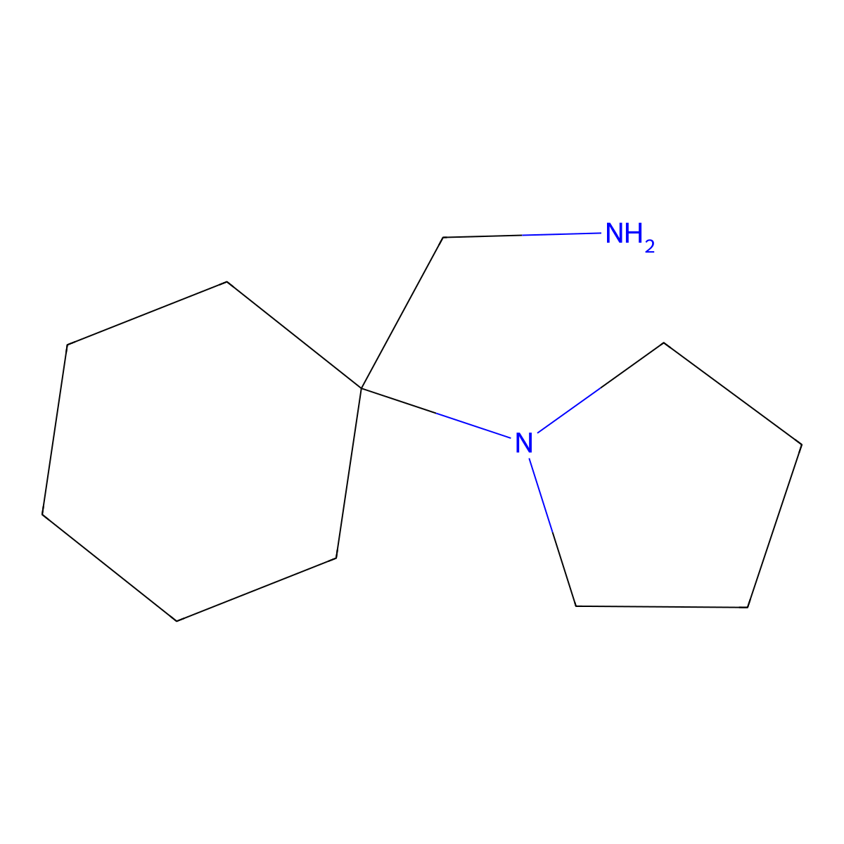 1-[1-(1-Pyrrolidinyl)cyclohexyl]methanamine molecular structure, CAS 744980-79-8