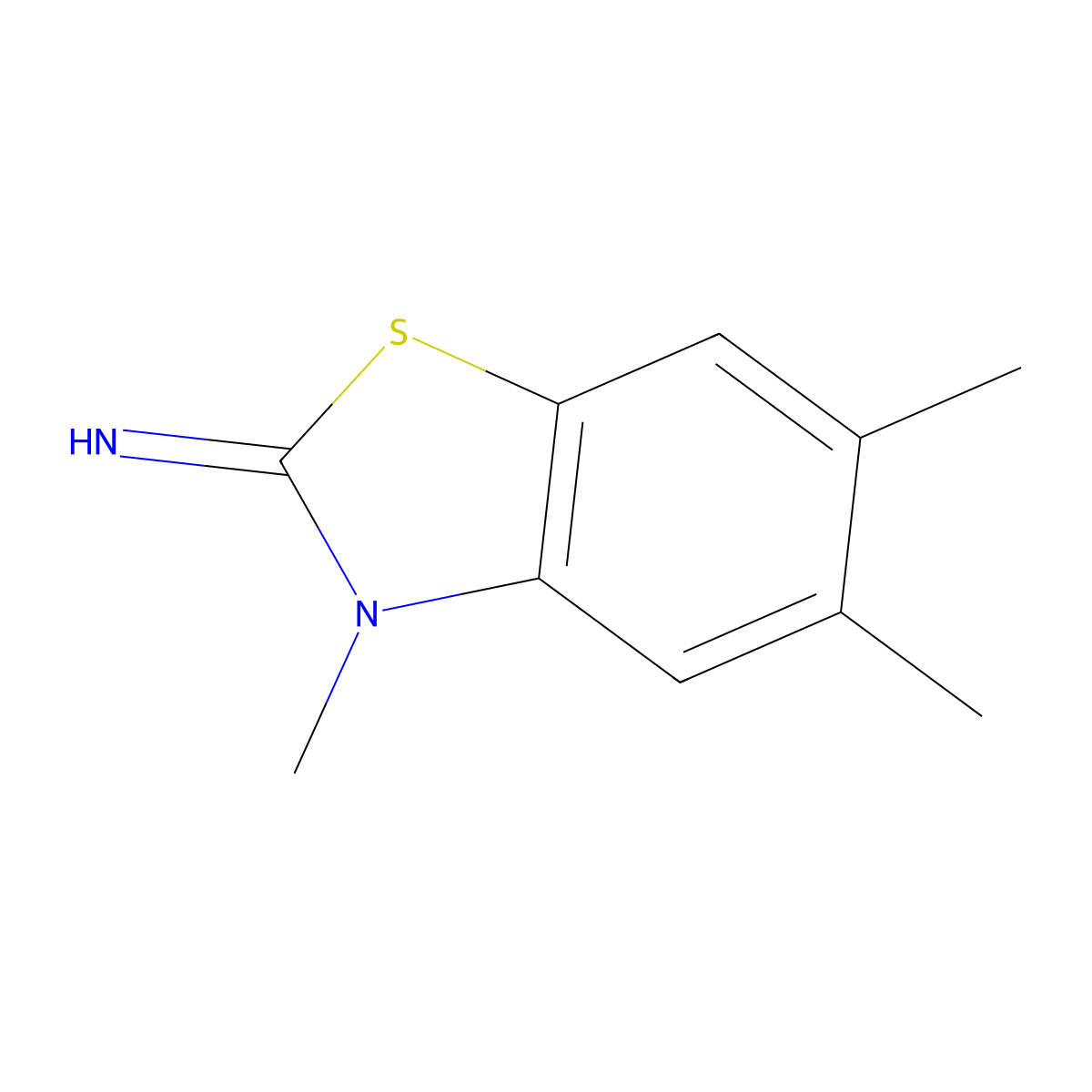3,5,6-trimethylbenzo[d]thiazol-2(3H)-imine molecular structure, CAS 744981-05-3