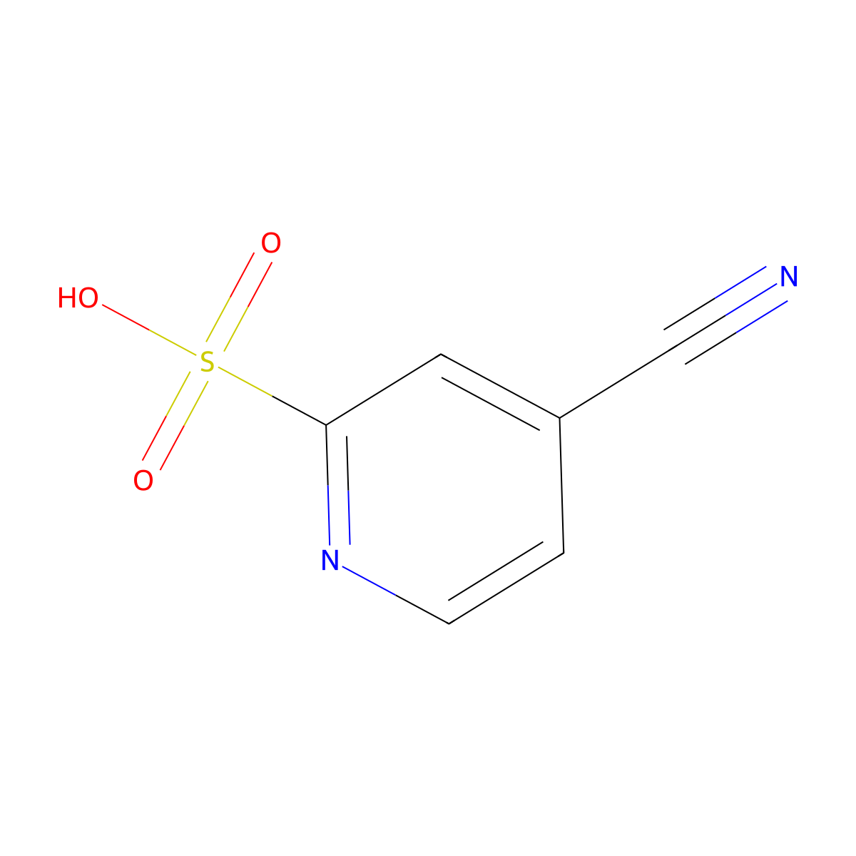4-Cyanopyridine-2-sulfonic acid molecular structure, CAS 744987-72-2