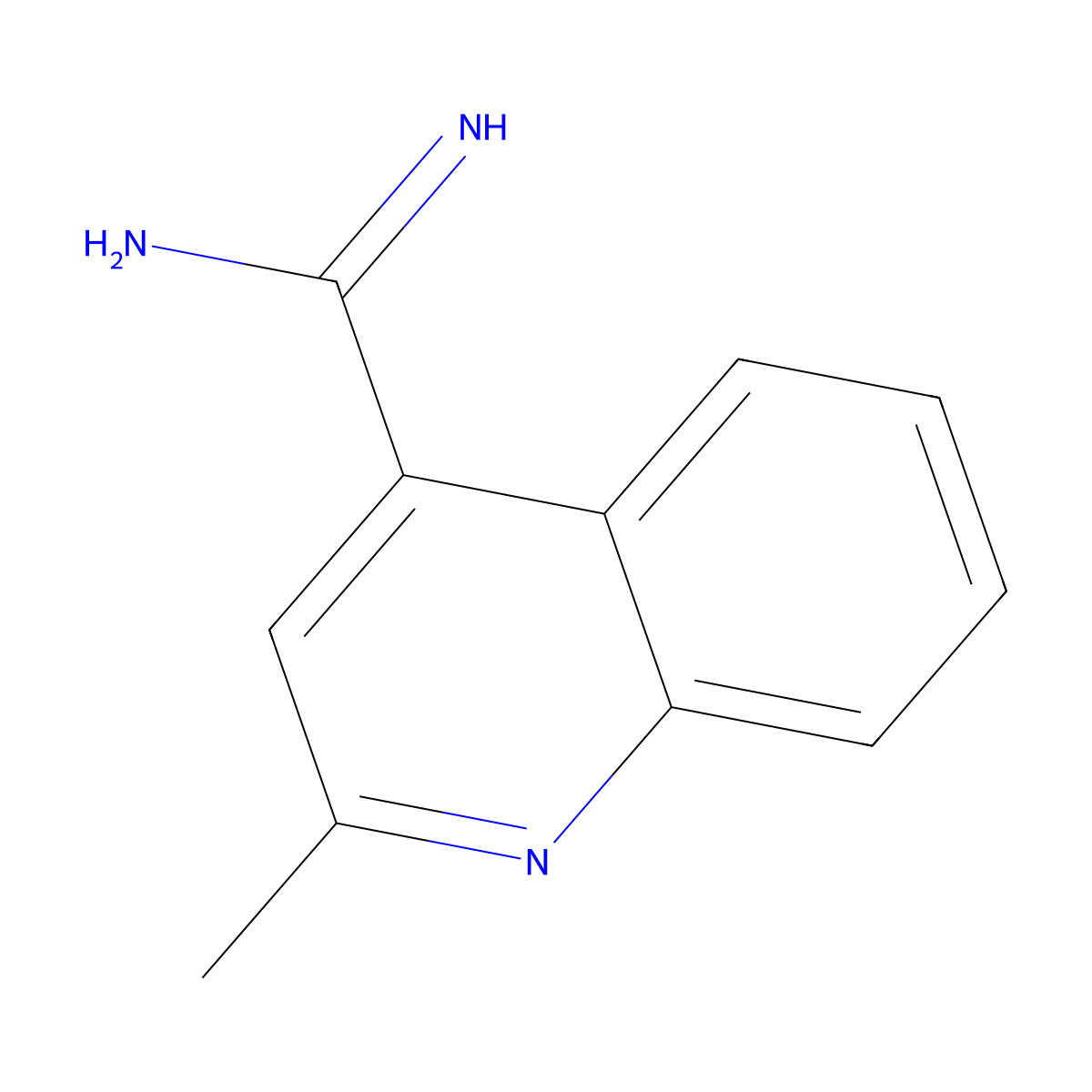 2-Methylquinoline-4-carboximidamide molecular structure, CAS 744993-86-0
