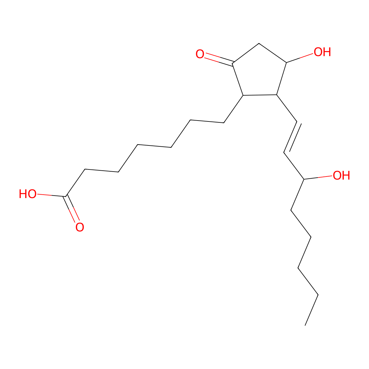 Alprostadil molecular structure, CAS 745-65-3