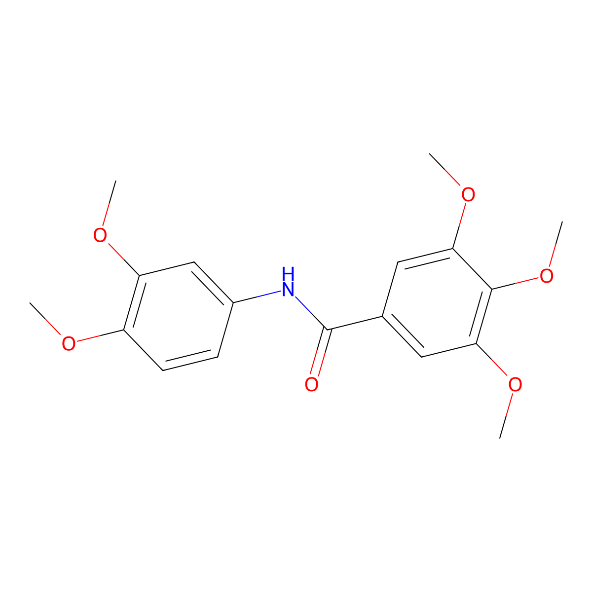 Benzamide, N-(3,4-dimethoxyphenyl)-3,4,5-trimethoxy- molecular structure, CAS 745-96-0