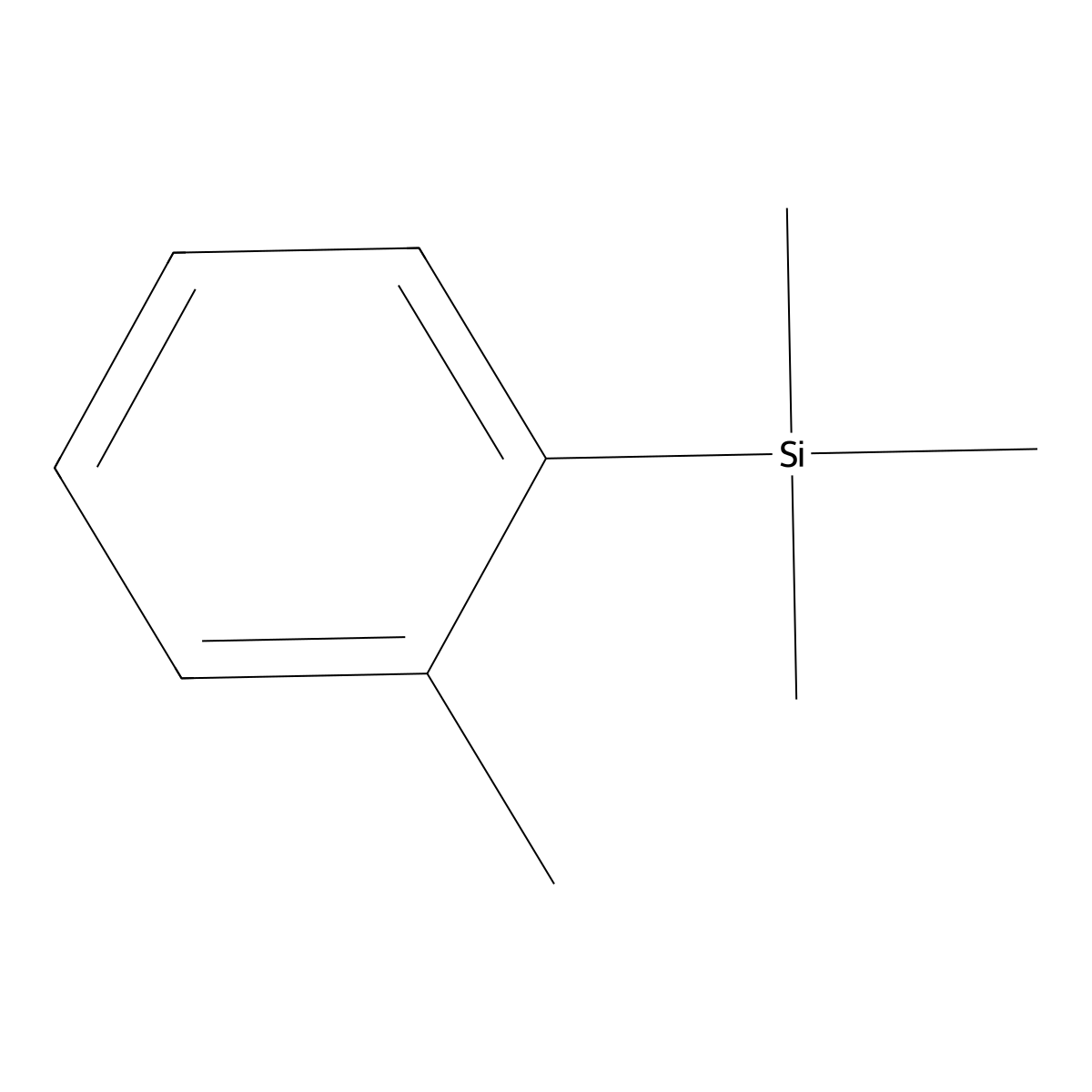 Silane, trimethyl-O-tolyl- molecular structure, CAS 7450-03-5