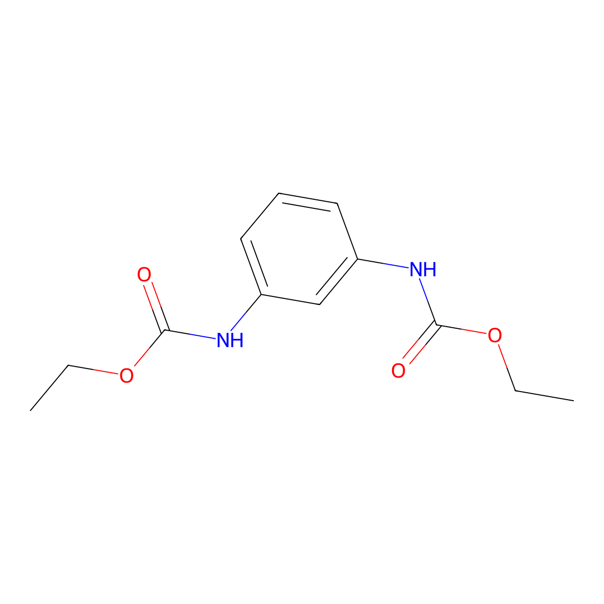 C,C'-Diethyl N,N'-1,3-phenylenebis[carbamate] molecular structure, CAS 7450-61-5