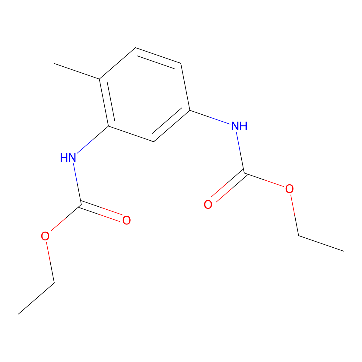 Diethyl toluene-2,4-dicarbamate molecular structure, CAS 7450-62-6