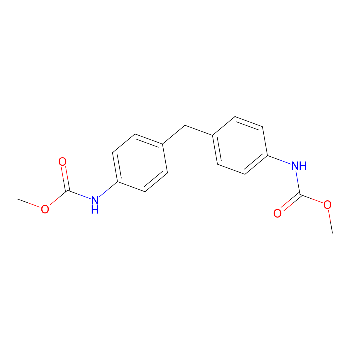 Dimethyl 4',4''-methylenedicarbanilate molecular structure, CAS 7450-63-7